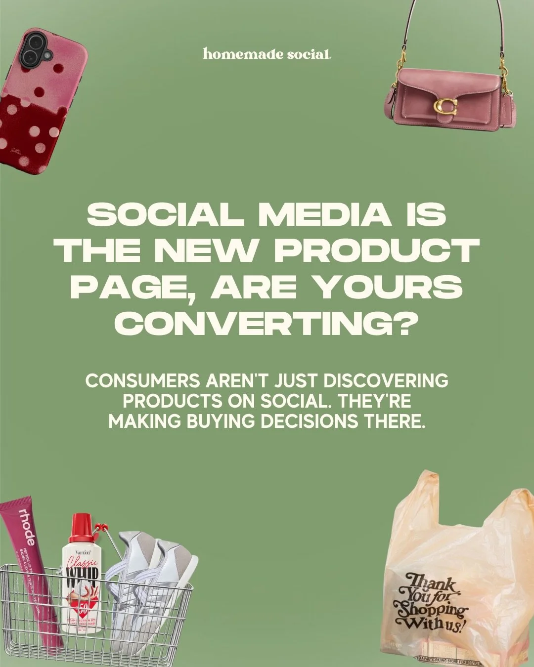 MEET YOUR CONSUMERS WHERE THEY LIVE 🛍️: at this point, it&rsquo;s no secret that social media has flipped the way shoppers 𝘴𝘩𝘰𝘱 on its head. ⁠
⠀⠀⠀⠀⠀⠀⠀⠀⠀⁠
today, consumers use Instagram and TikTok the way they used to use Google. they&rsquo;re re