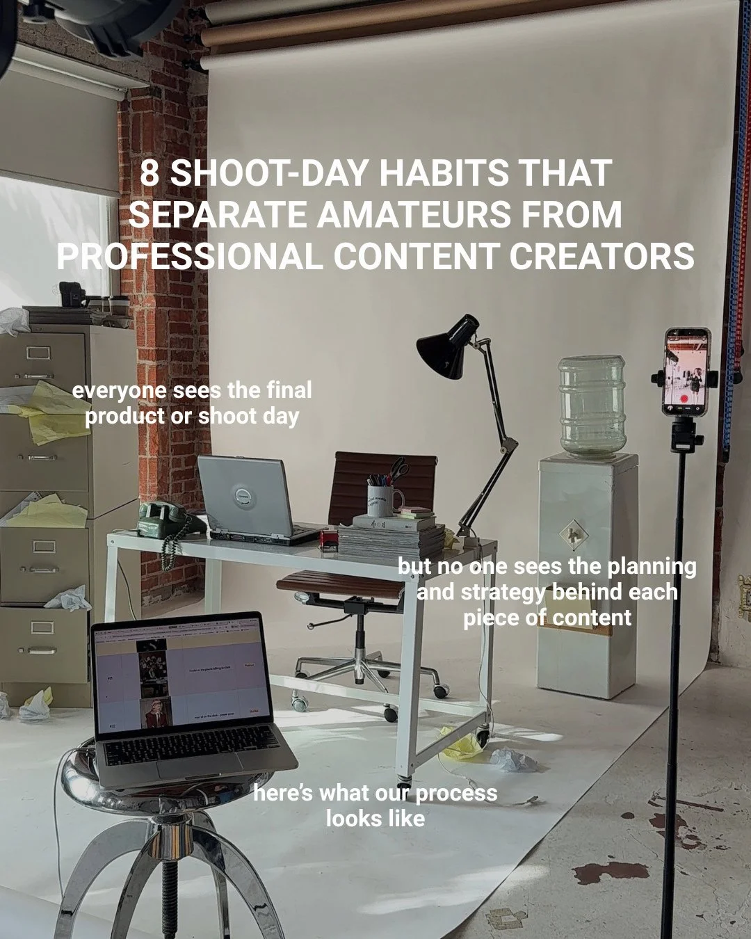 FOLLOW THESE 8 STEPS FOR CONTENT SHOOTS THAT DELIVER RESULTS: when strategy comes before the camera, every deliverable has a purpose. 🤳⁠
⁠
every shoot captures more. every asset works harder. and your content starts supporting real business goals in