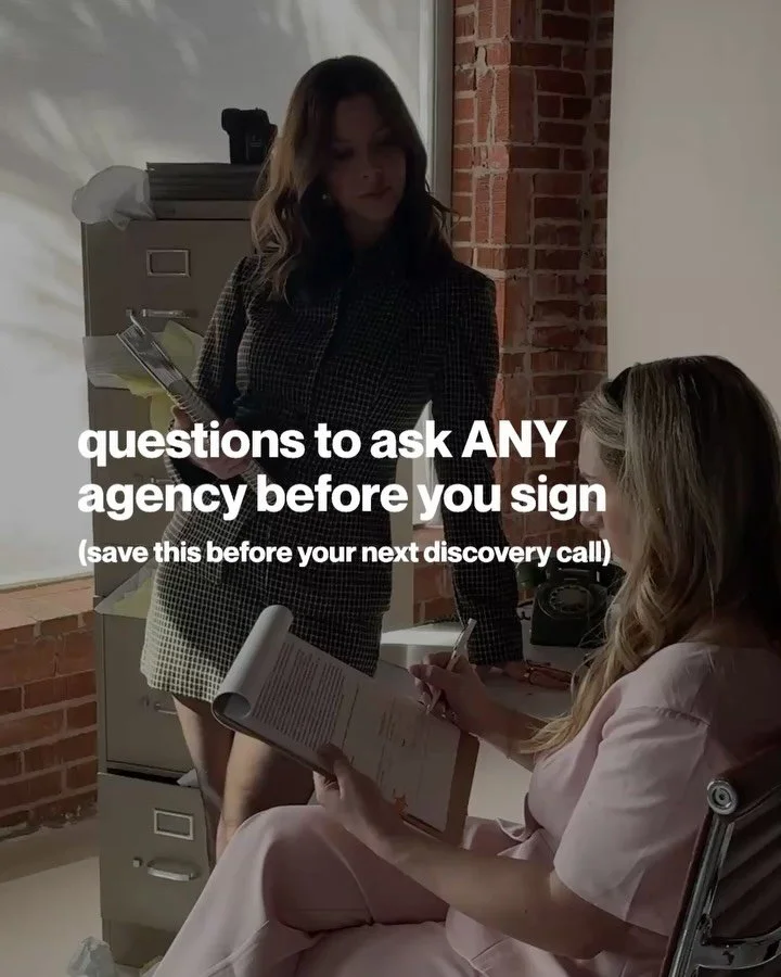 HOT TAKE 🌶️: your discovery call should be about more than whether an agency can make your feed look good. 👀⁠
⁠
the right questions can tell you a lot about how they think, strategize, communicate, and ultimately, how they&rsquo;ll show up as a par