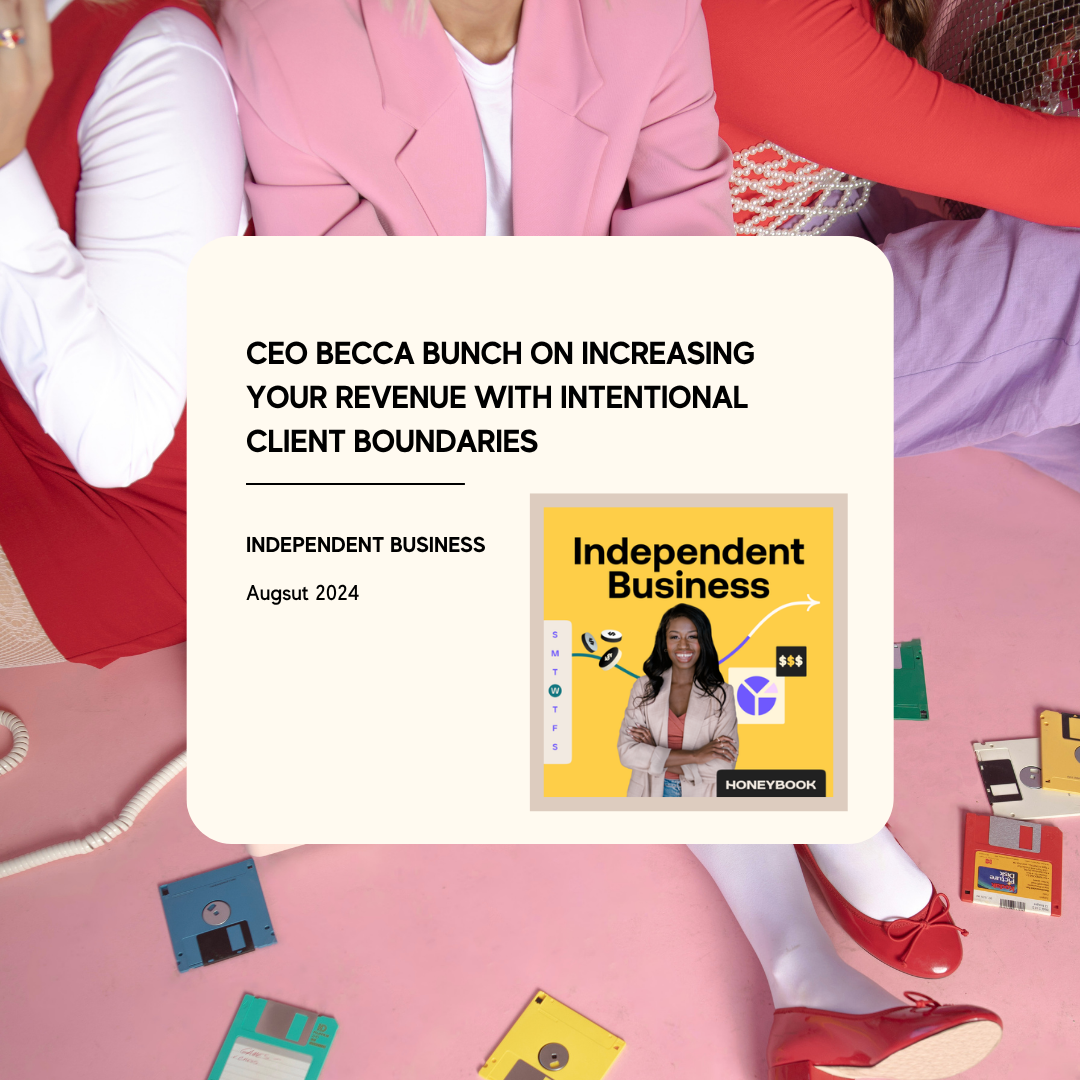 HoneyBook Independent Business podcast episode with Becca Bunch of Homemade Social