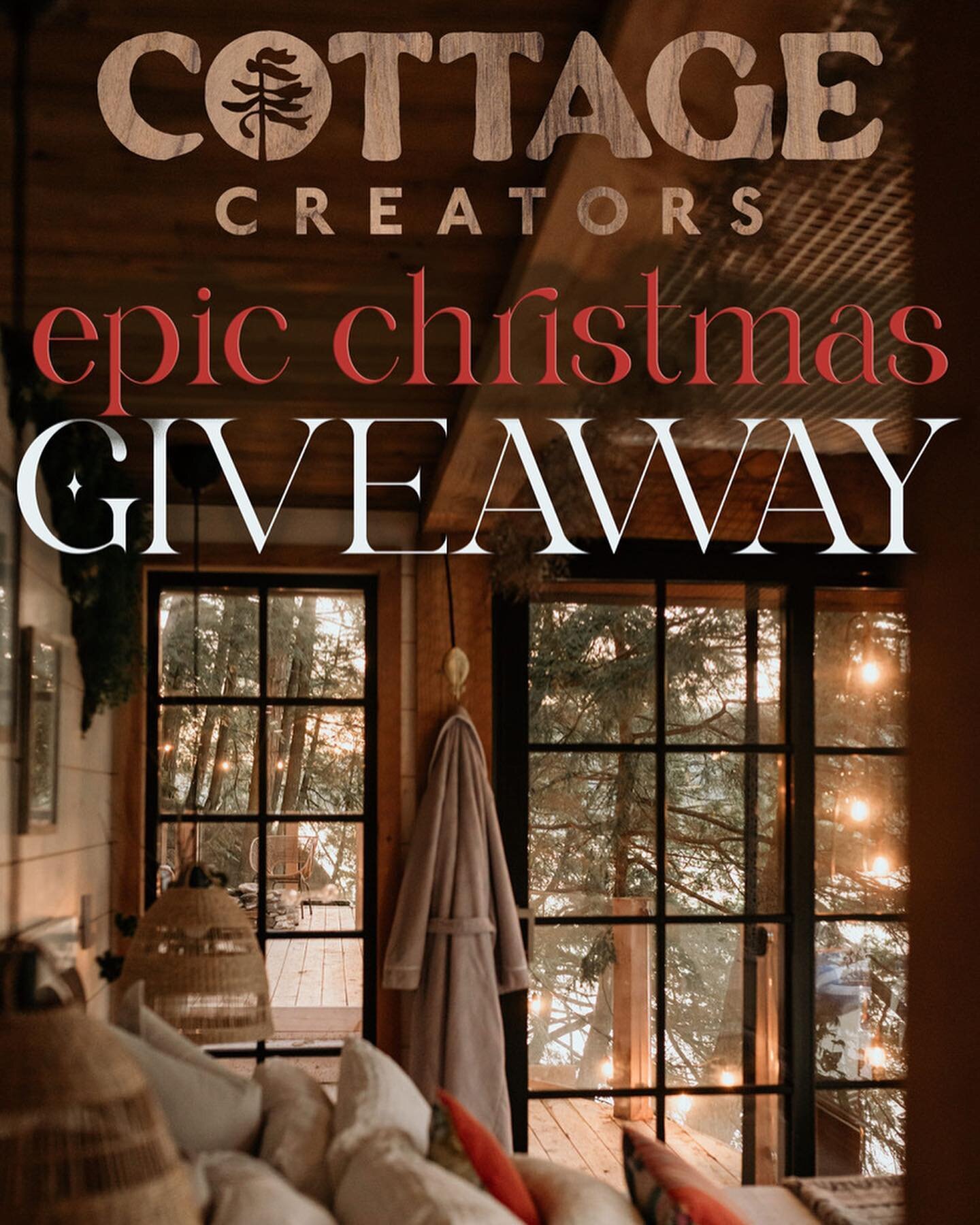 ENTER TO WIN Ontario&rsquo;s most EPIC 
❄️$3k CHRISTMAS GIVEAWAY!❄️

We&rsquo;re celebrating the Holiday season by giving away a Holiday package like no other - including a 2 night stay at the coziest cottage in Ontario!

WIN:
&bull; 2 night stay at 