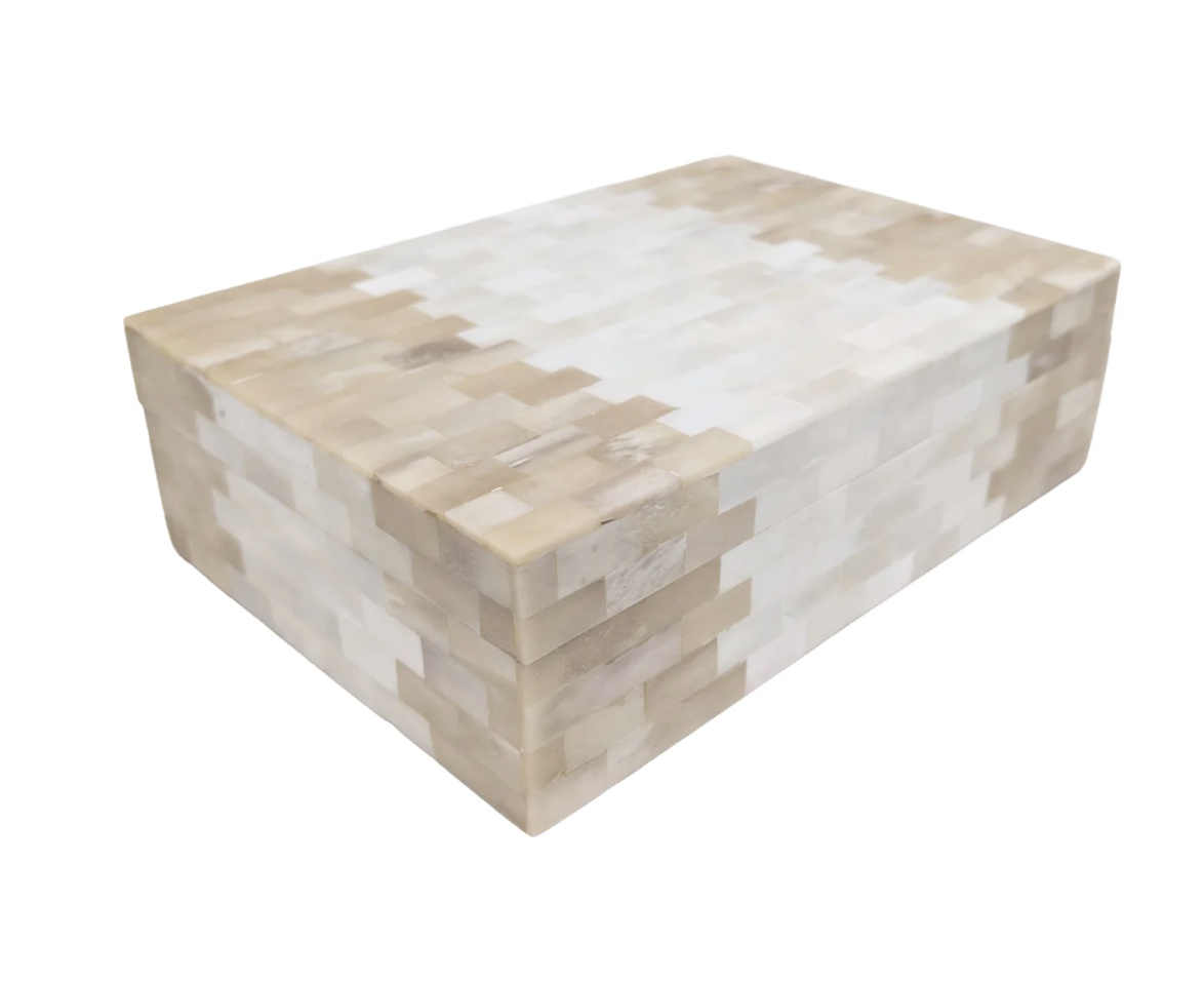 Two Tone Bone Box, Large