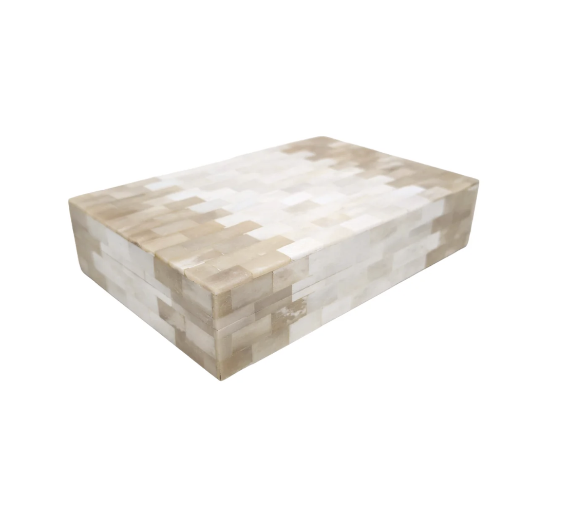 Two Tone Bone Box, Small