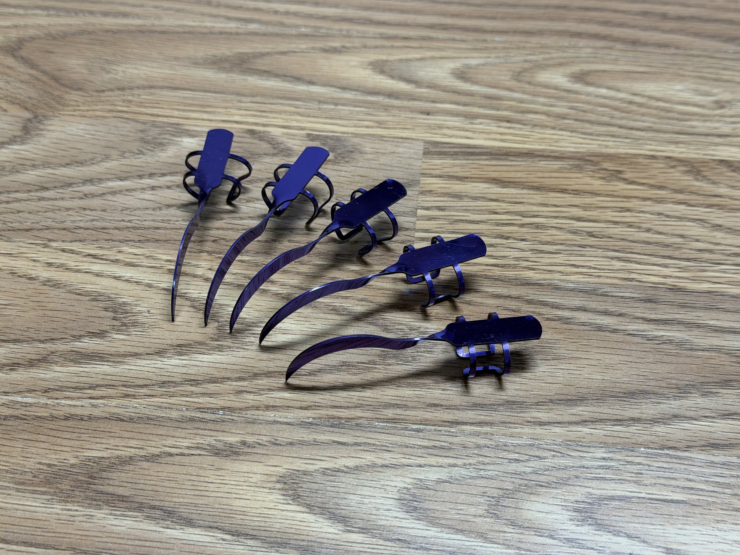 PURPLE TALON BDSM Primal Claws Adjustable Stainless Steel Kink Fetish Set of 5 Fingers