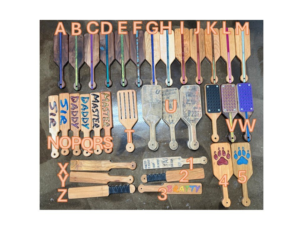 Wood and Resin and Spiked Paddles - Current Inventory!