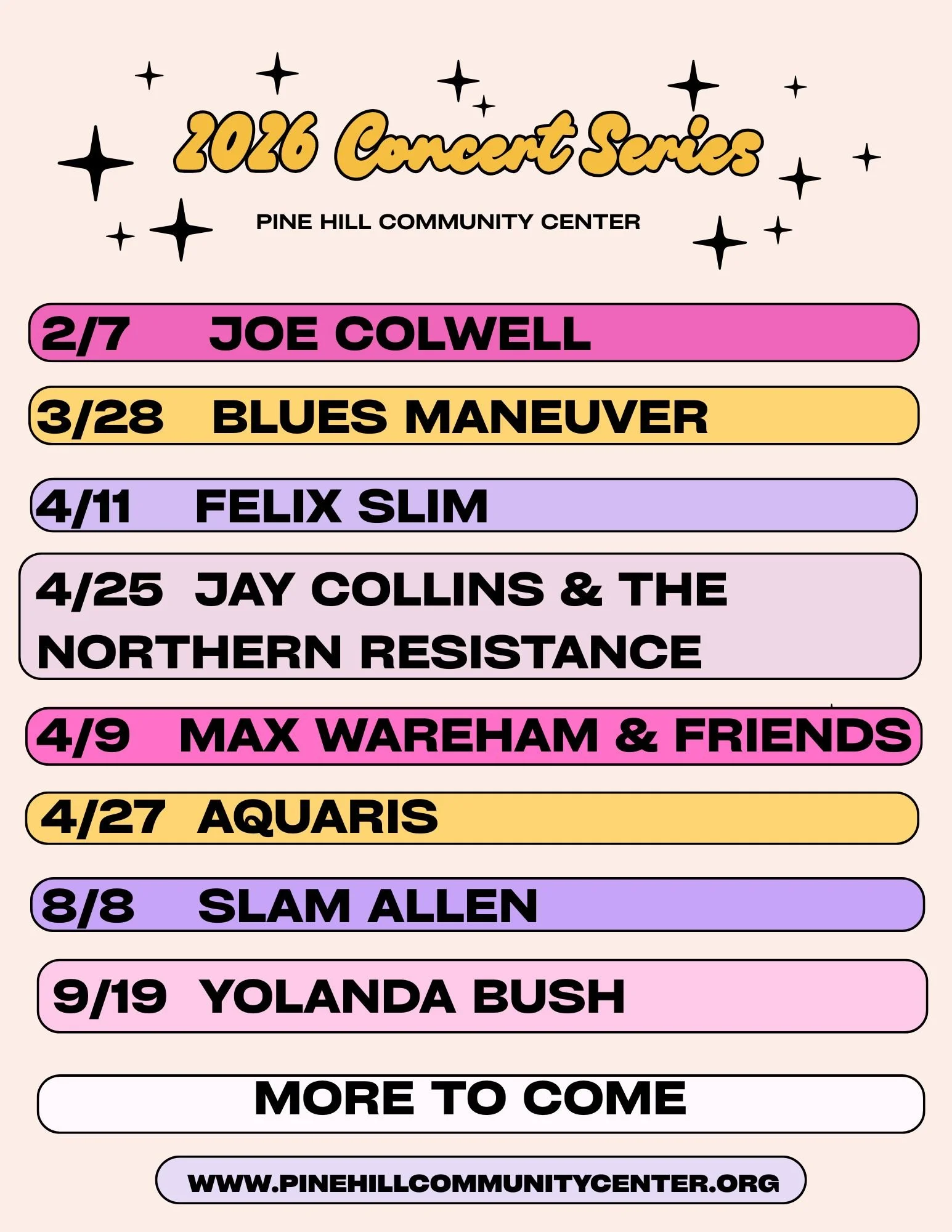 2026 CONCERT SERIES (More to come)