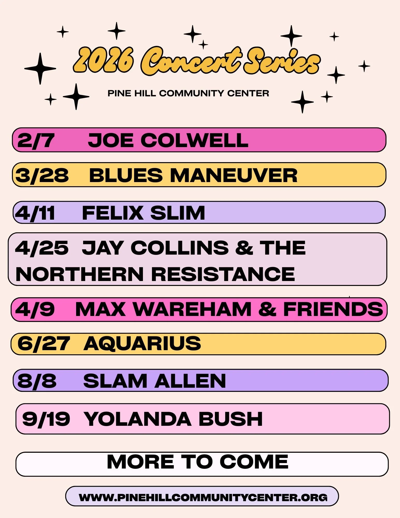 2026 CONCERT SERIES (more to come)