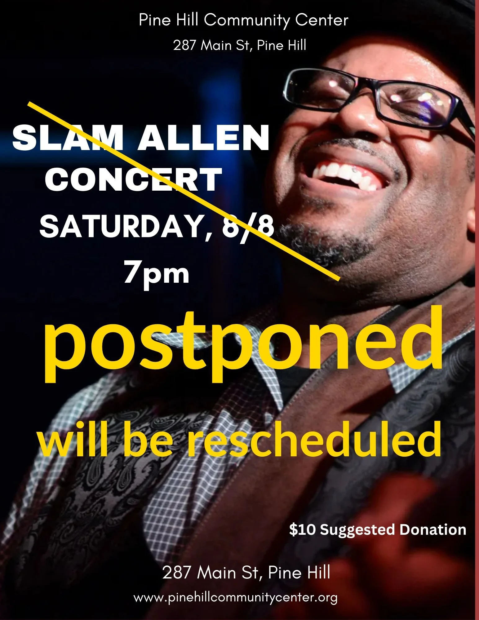 Postponed Slam Allen Concert