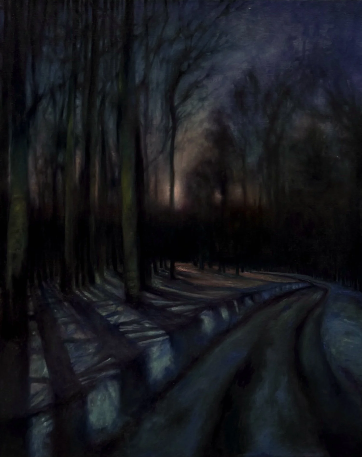 Jill Sutton, "Night Walk," oil on canvas, 30 x 24 inches.