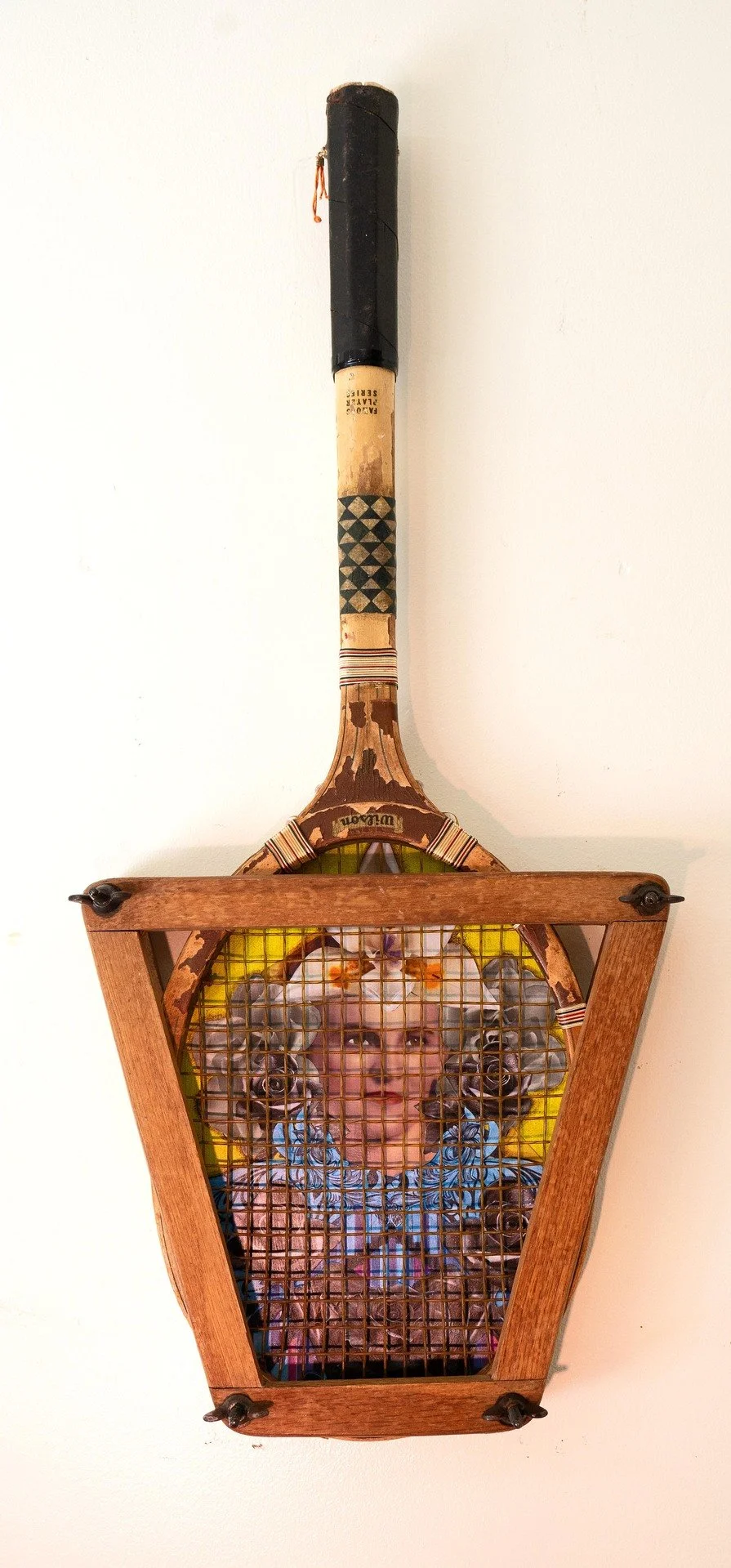 Gary Warren Niebuhr, "Love, Anyone?," found objects, mixed media, encaustic and assemblage, 27 x 12 x 3 inches.