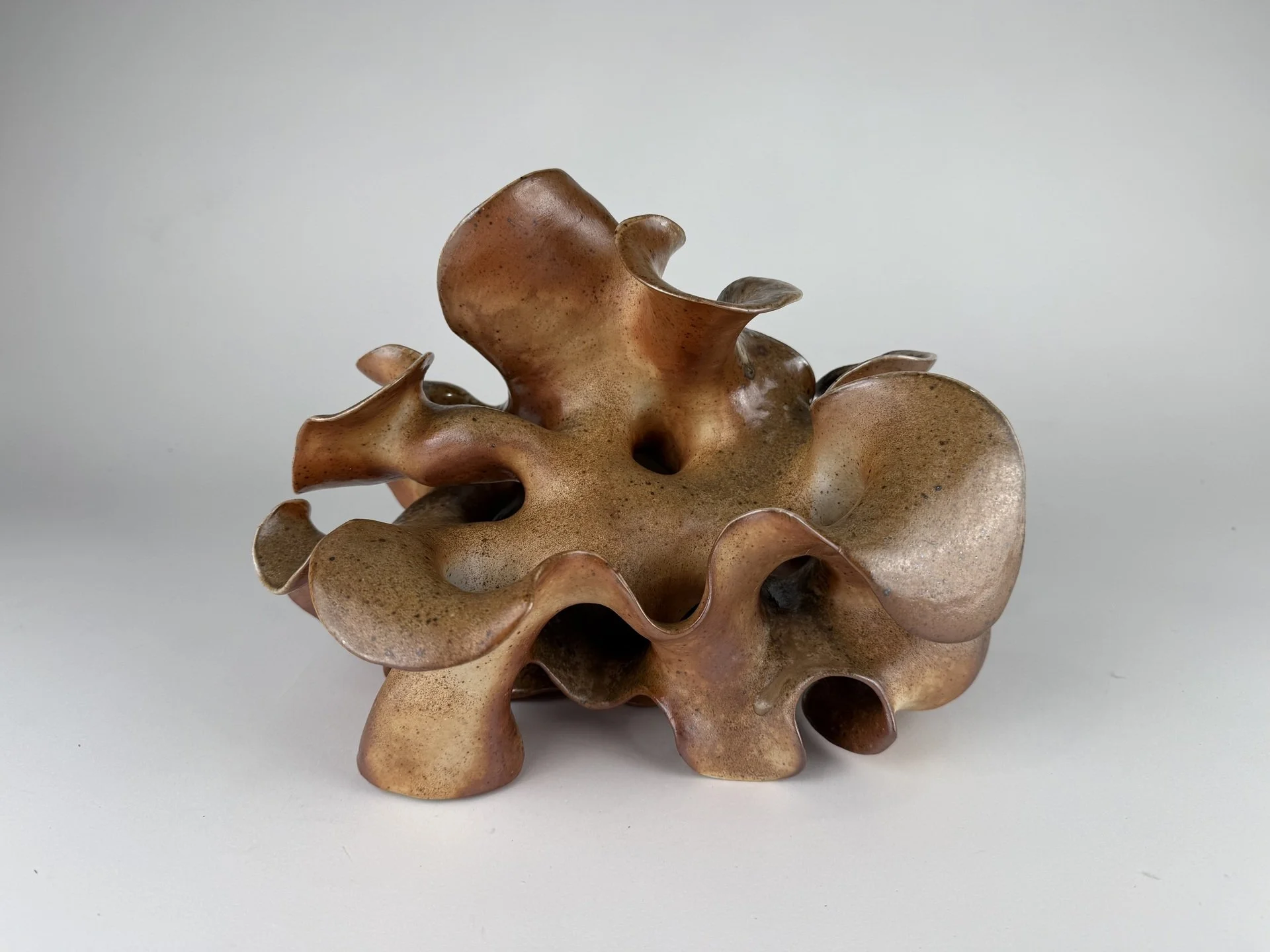 Grace Kerr, "Path Way #2595," wood-fired ceramic, 8 x 12.5 x 9 inches.