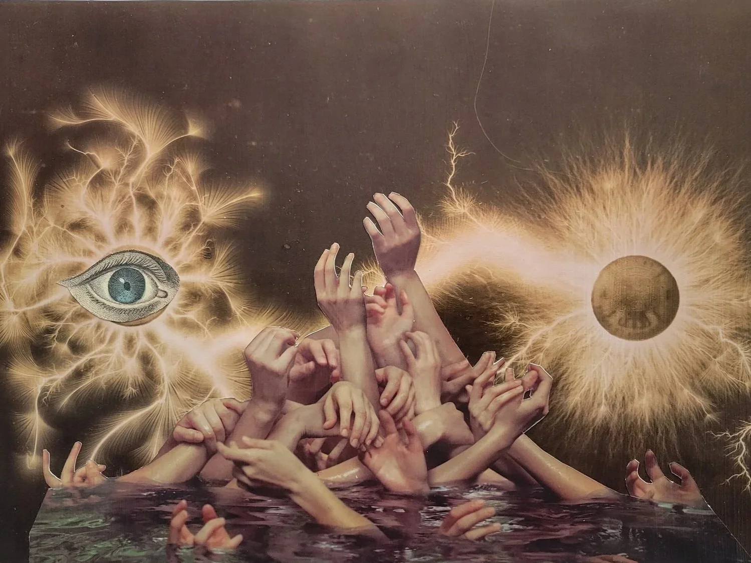 Orianna Abels, "My Right Eye," photomontage, 8.25 x 11.5 inches.