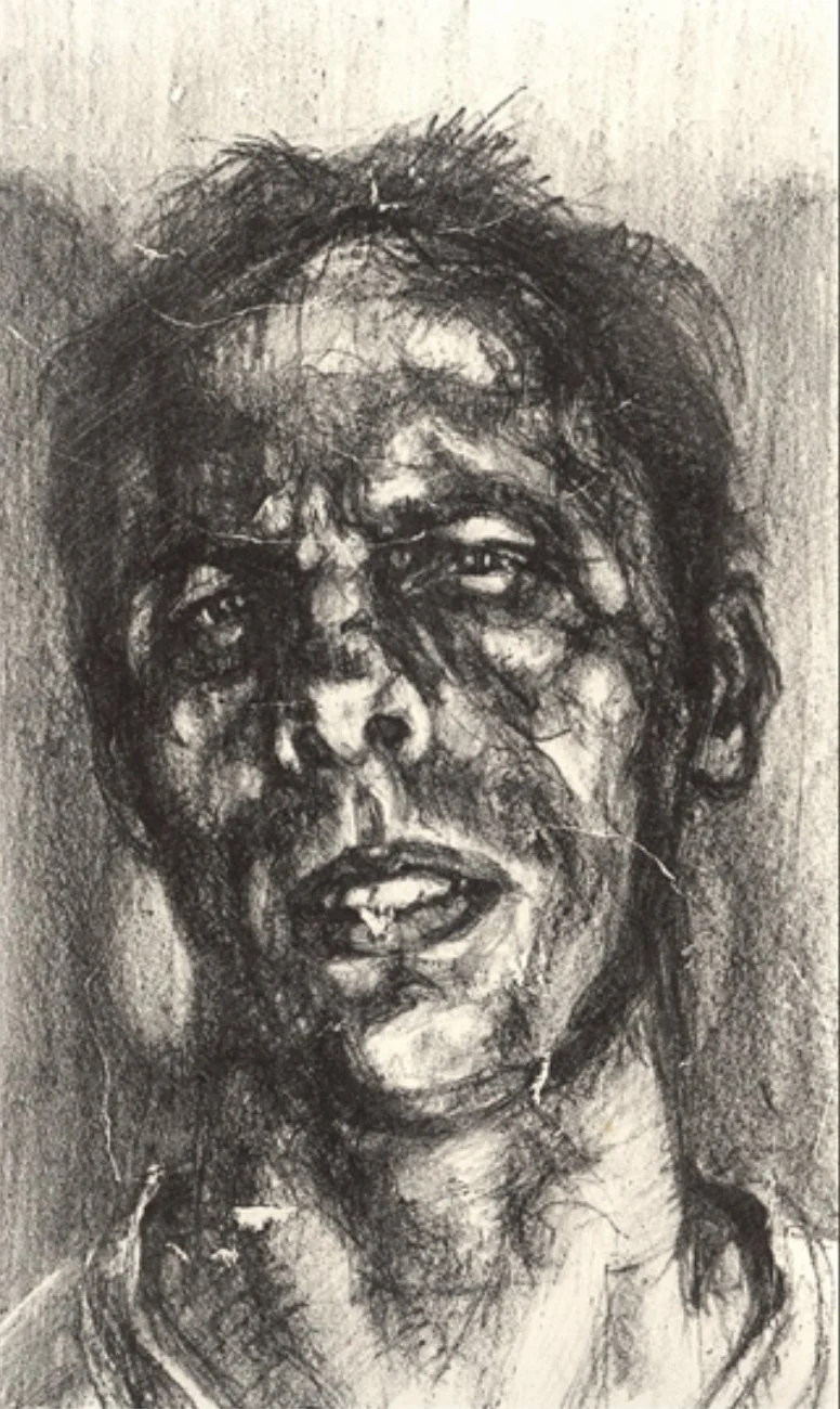 Christopher Ganz, "Driver's License Self-Portrait," lithograph, 13 x 9 inches.