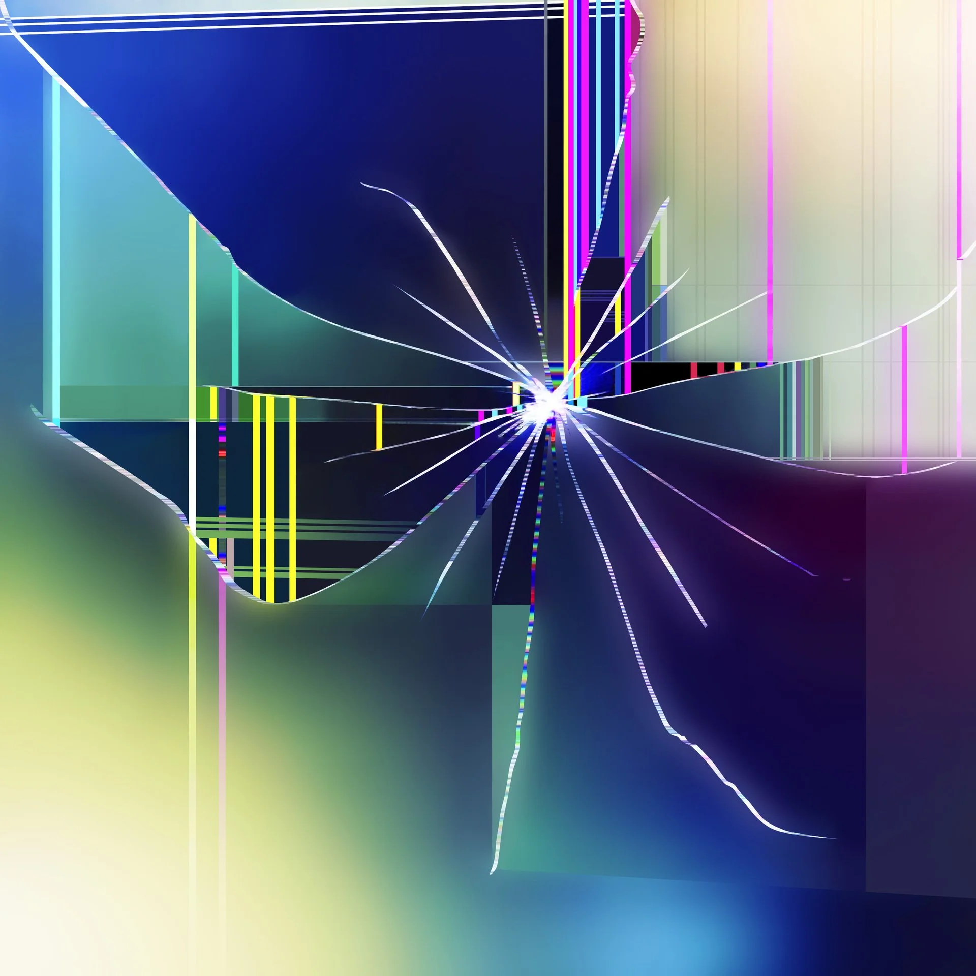 Alan Kinnard, "Radiant Mishap," augmented reality, 20 x 20 inches.