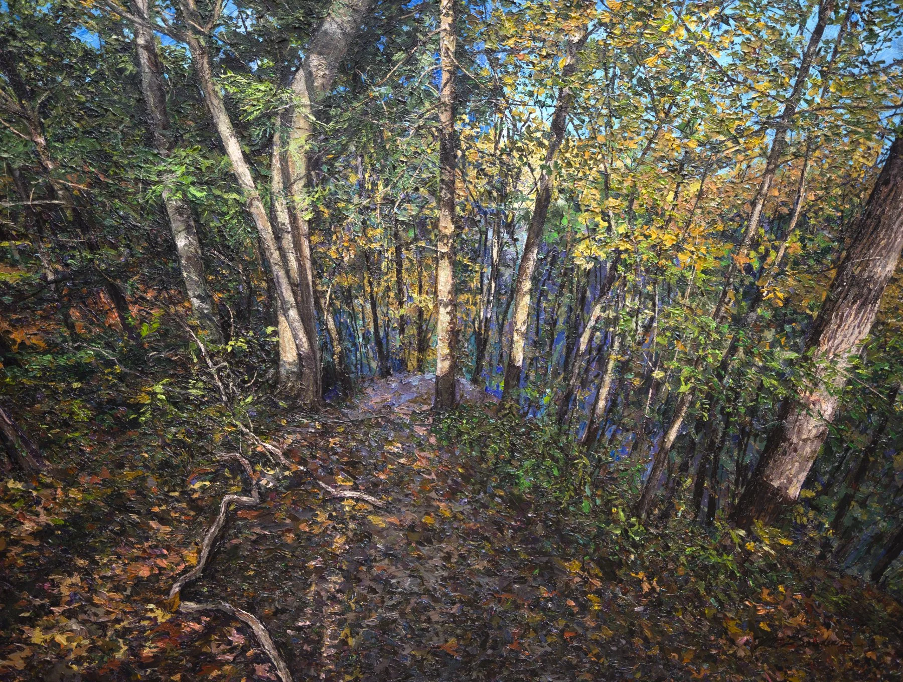 Jennifer Sowders, "Cuyahoga," acrylic on canvas, 30 x 40 inches.