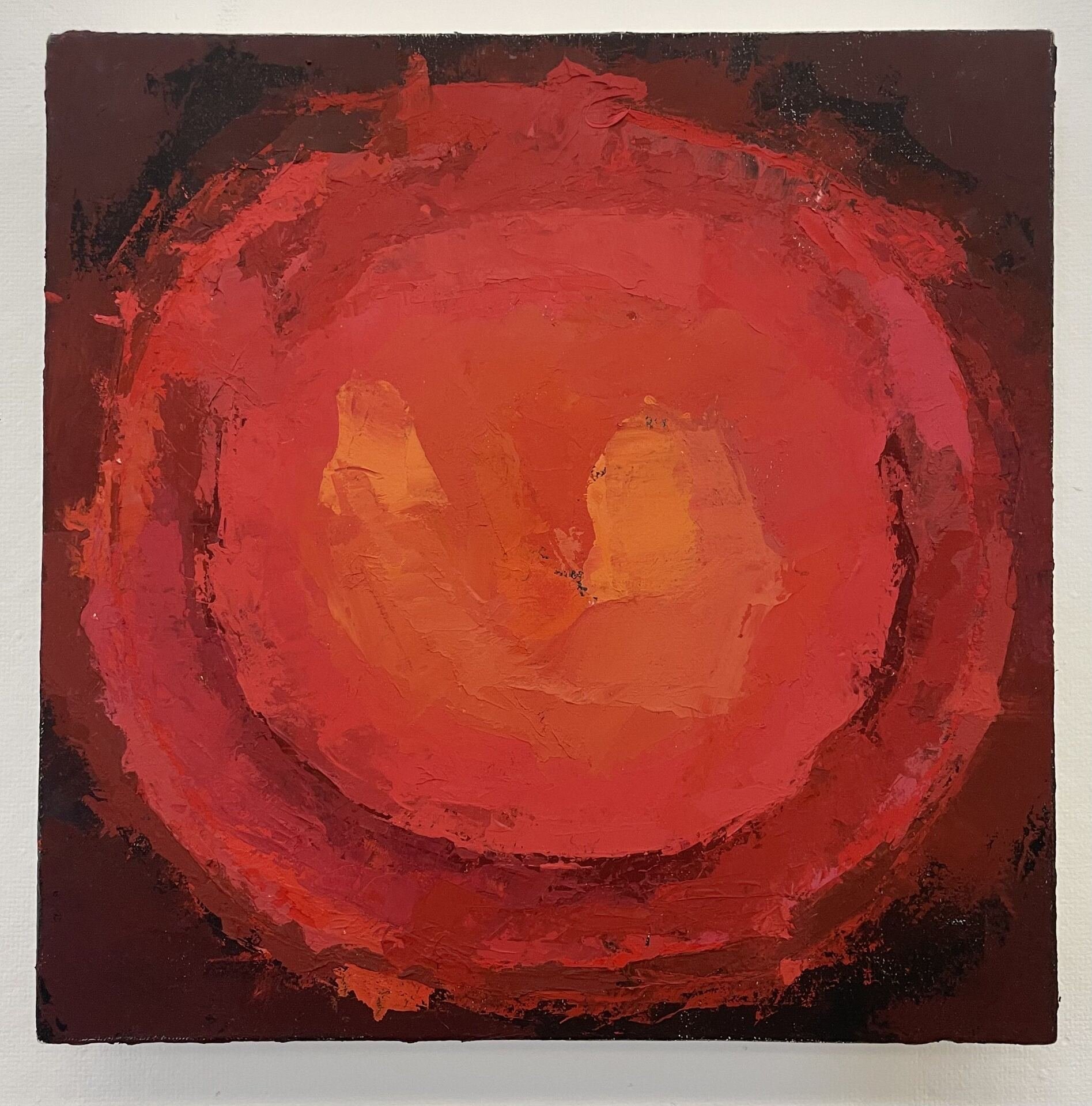 Cat Richardson, "Stop! (I wasn't allowed to say)," oil on canvas, 13 x 13 inches.