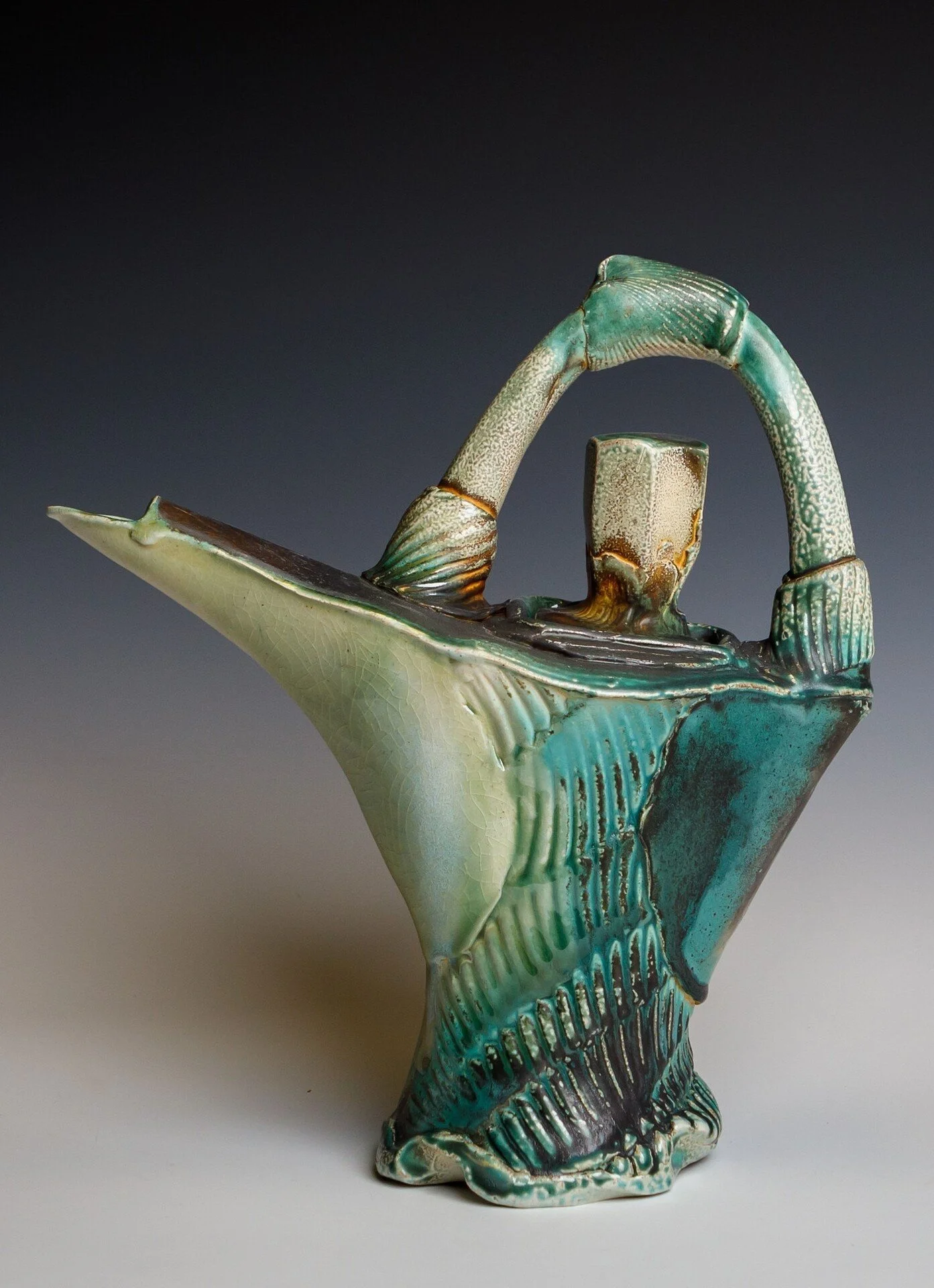 T.R Steiner, "Tellusteal," soda fired porcelain, 11 x 10 x 4 inches.