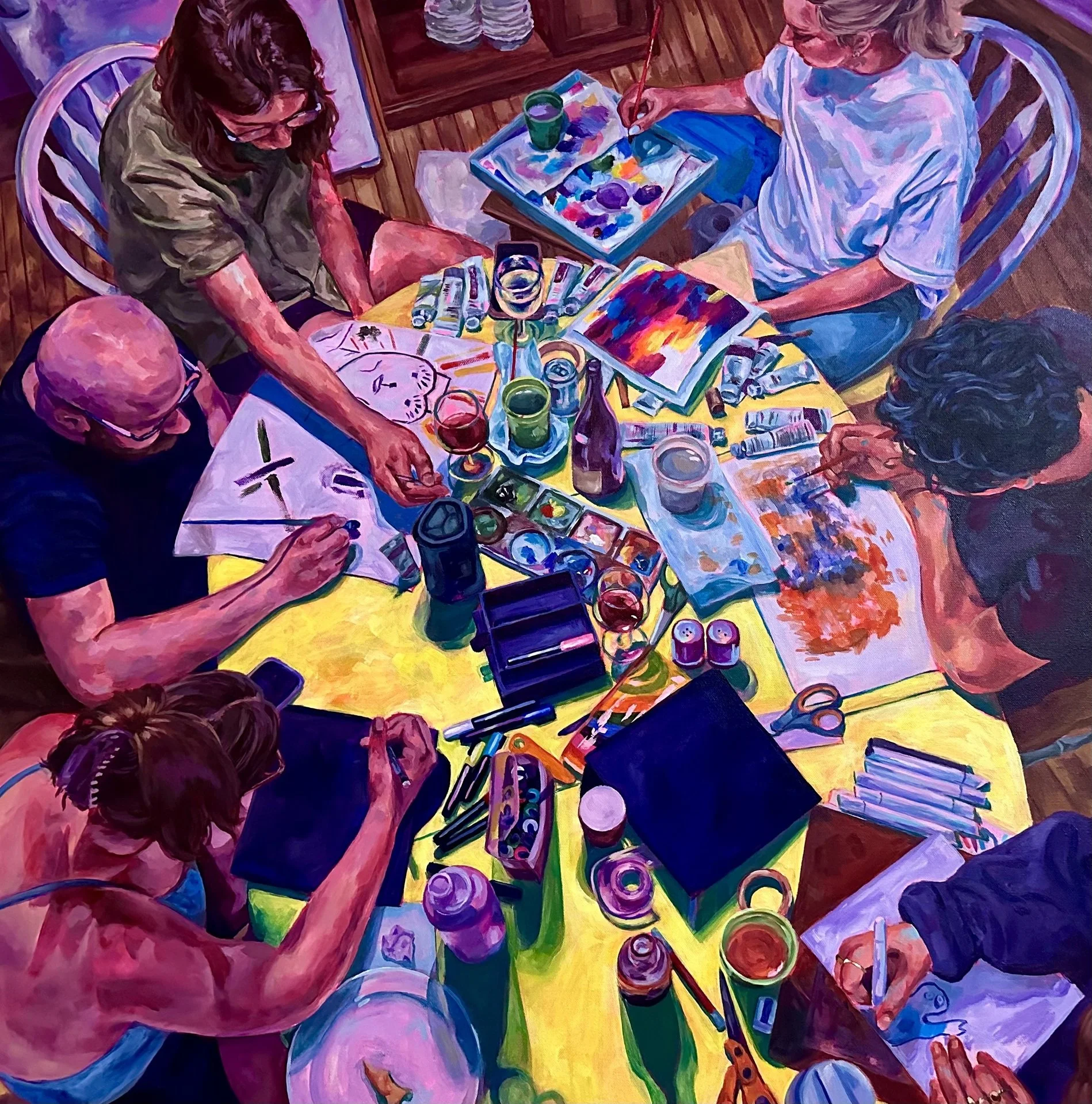 Faith Bump, "Make Something!," acrylic on canvas, 36 x 36 inches.