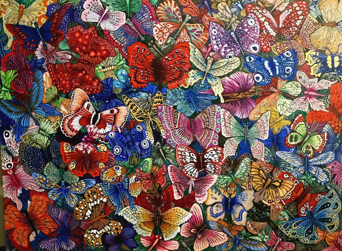 Michelle Peterlin, "Gossamer Souls," acrylic on canvas, 30 x 40 inches.