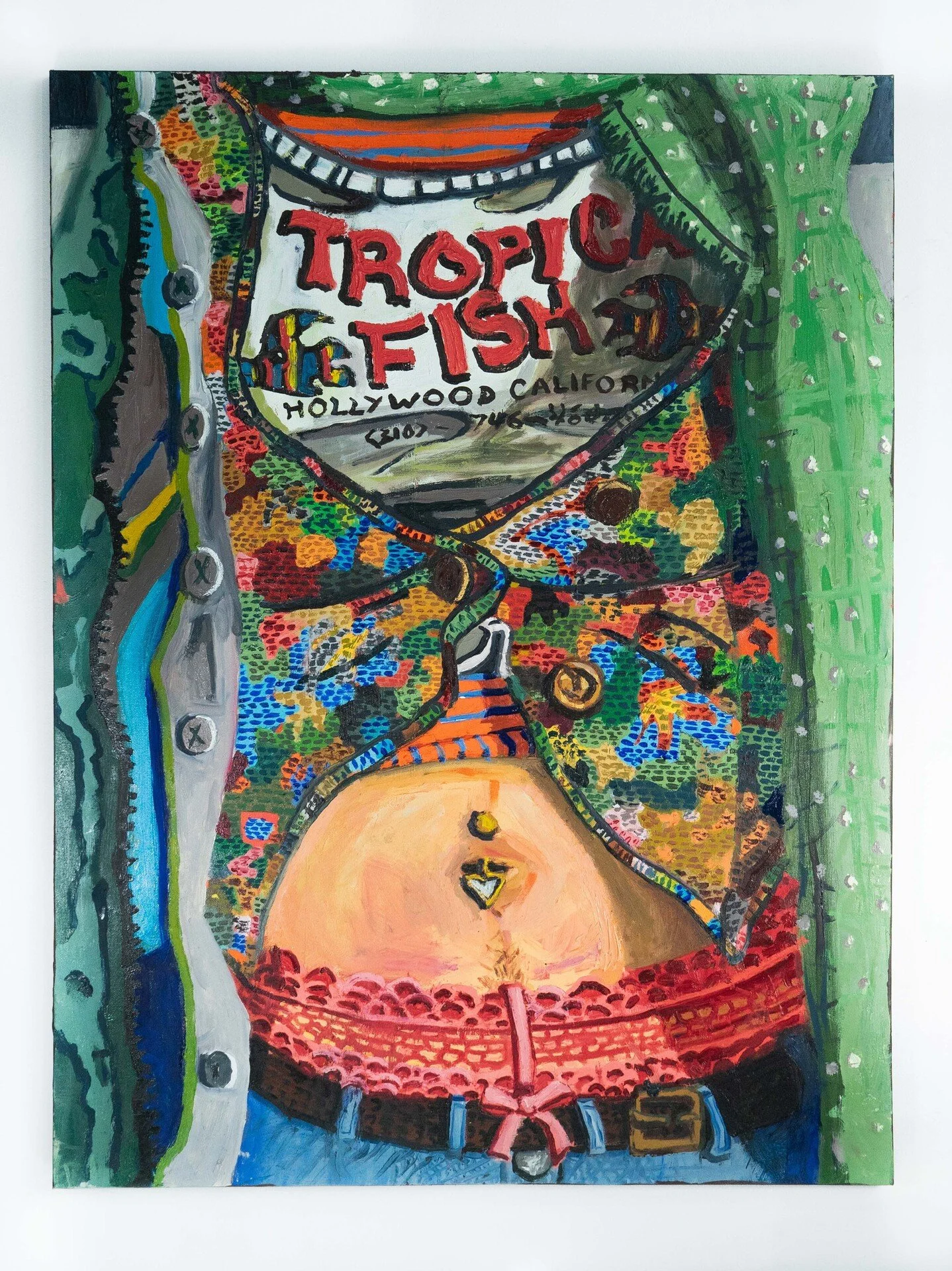 Alison Confrancesco, "Tropical Fish, Hollywood CA," oil on canvas, 36 x 24 inches.