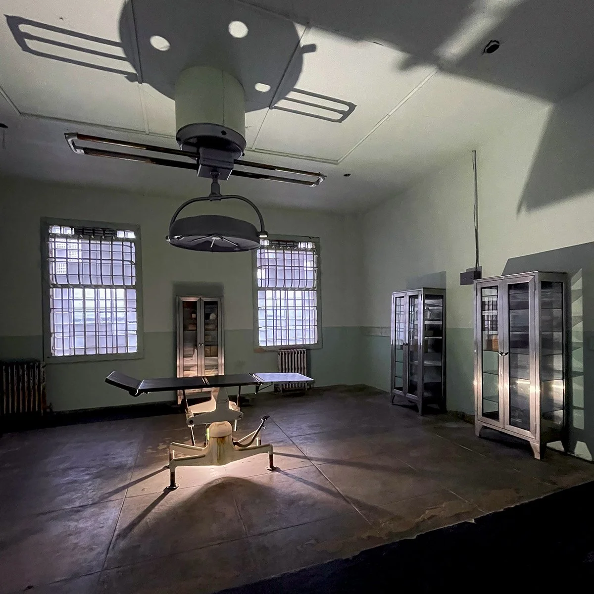 Matthew Hogan, "Alcatraz Infirmary, May 2023," digital photography; archival print on matte paper, 12 x 12 inches. 