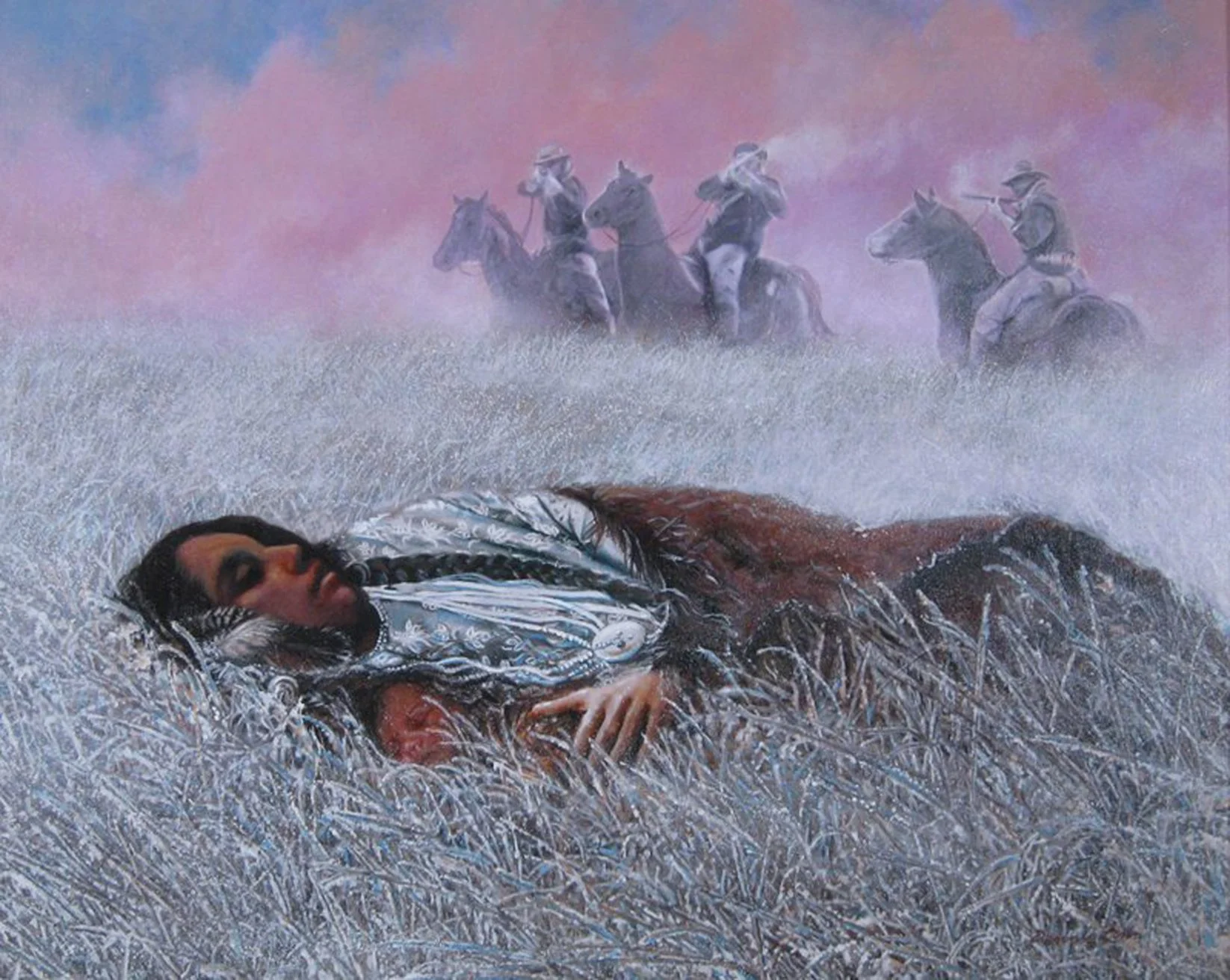 Dennis Linn, "Cries of the Innocents," oil on canvas, 24 x 30 inches.