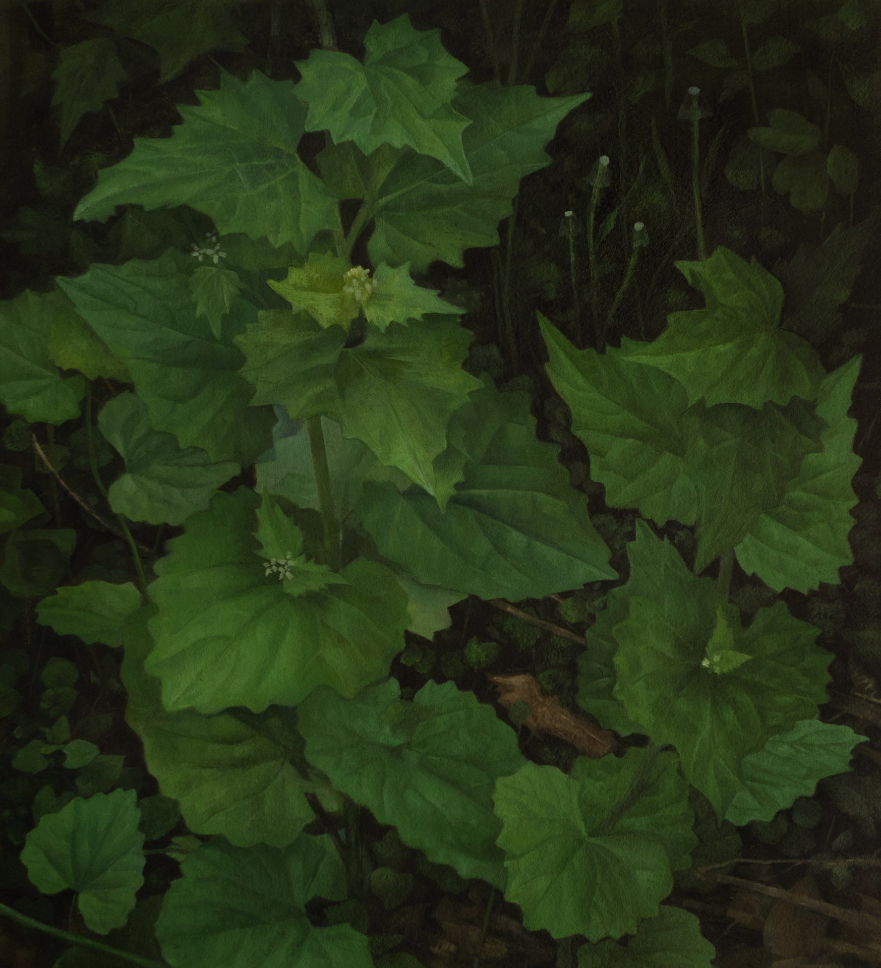 Mihee Nahm, "Soaring Garden," oil on paper on panel, 11.75 x 9.75 inches.