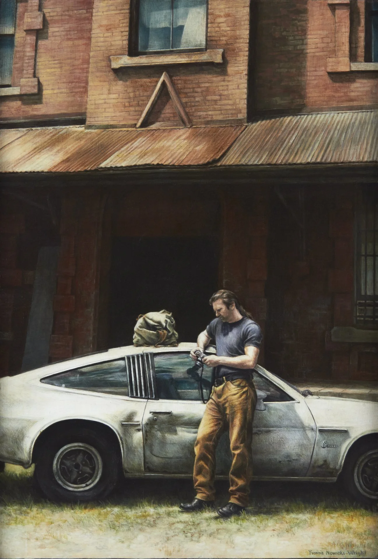 Yvonne Nowicka-Wright, "That Fleeting Moment Captured, acrylic on masonite board, 16 x 11 inches.
