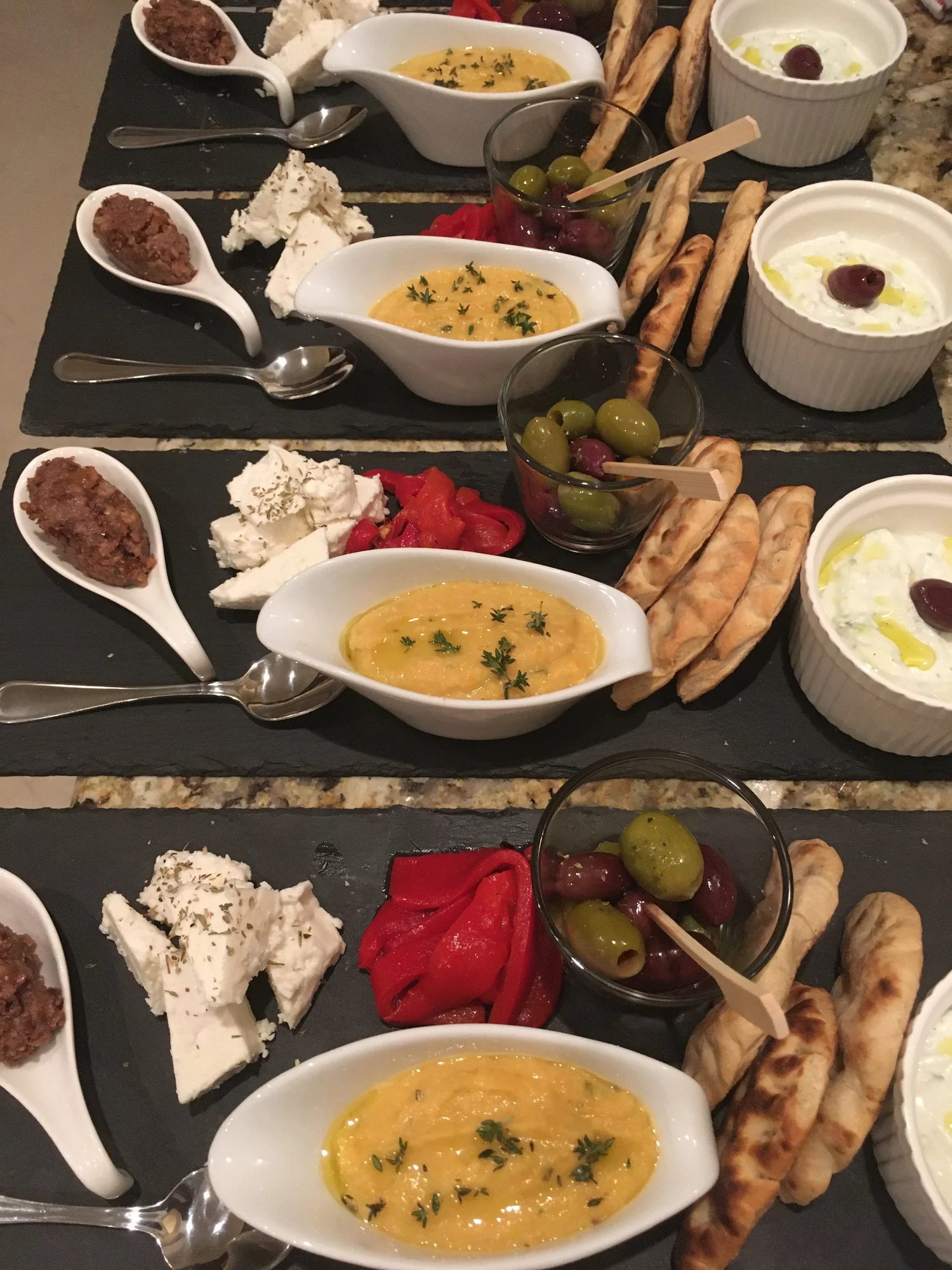 Greek mezé platters.