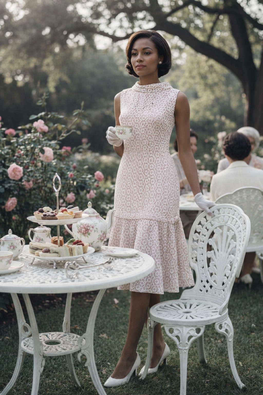 1950s Suzy Perette lace dress • M