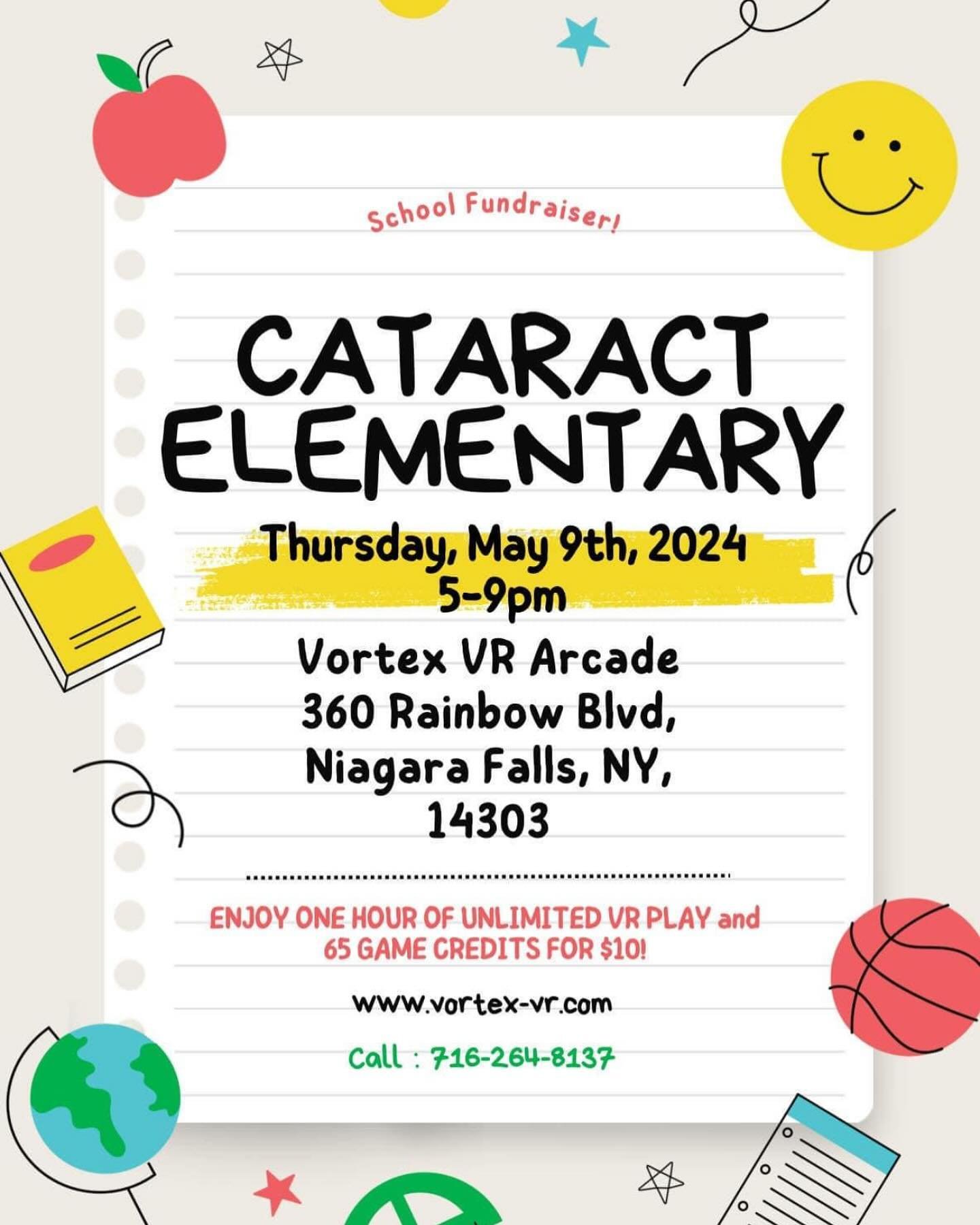 TOMORROW!! Stop by the vortex to support our friends at Cataract Elementary School from 5-9pm!👾
-
-
-

#arcade #arcadegames #videogames #retrogaming #retro #gaming #retrogames #nintendo #gamer #games #s #sega #ps #streetfighter #pinball #playstation