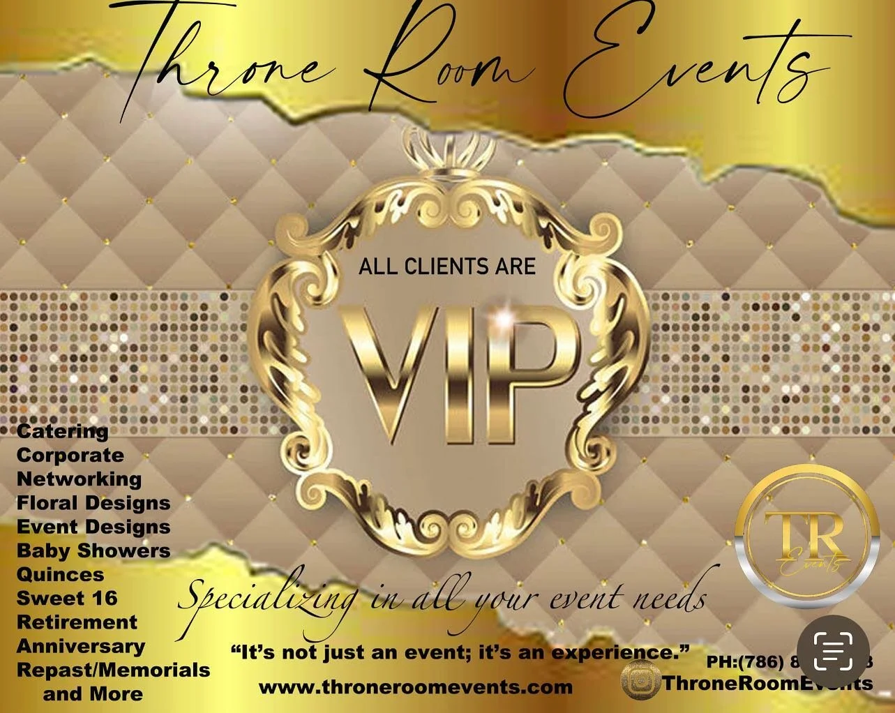 Looking to host your next event? Contact Throne Room Events for all your Decor and Event needs! www.throneroomevents.com (786) 828-0263