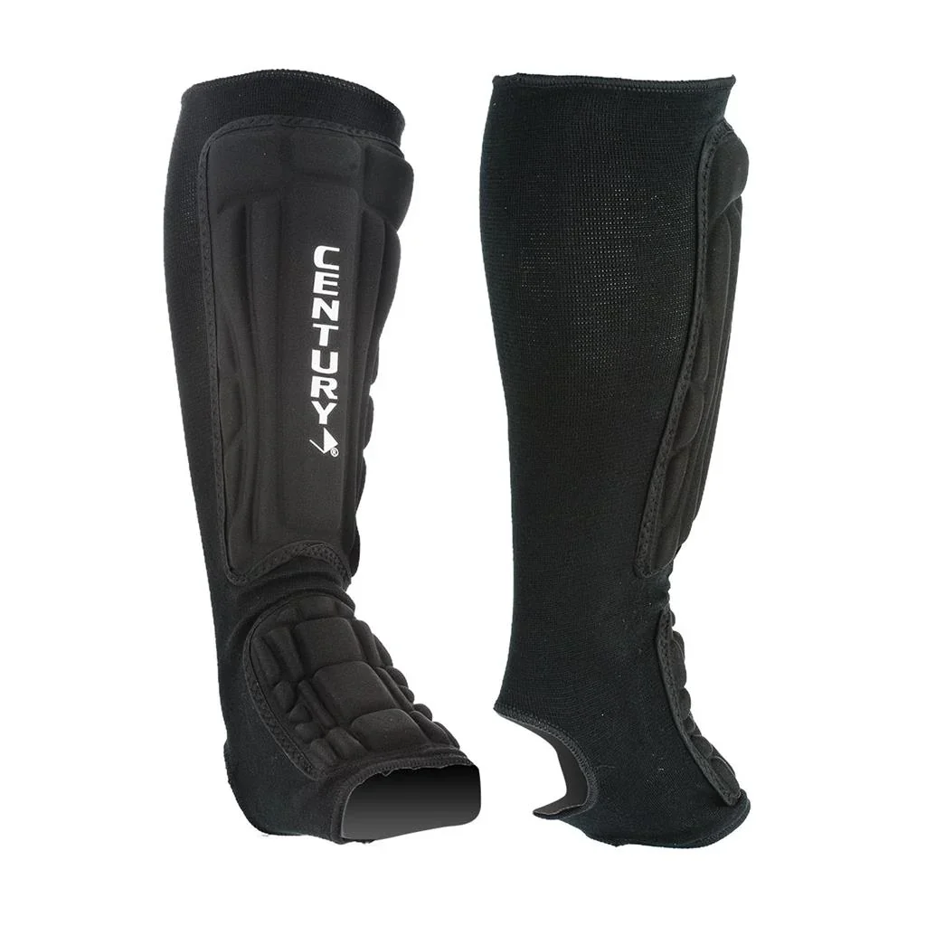 martial armor shin instep guards - black.webp