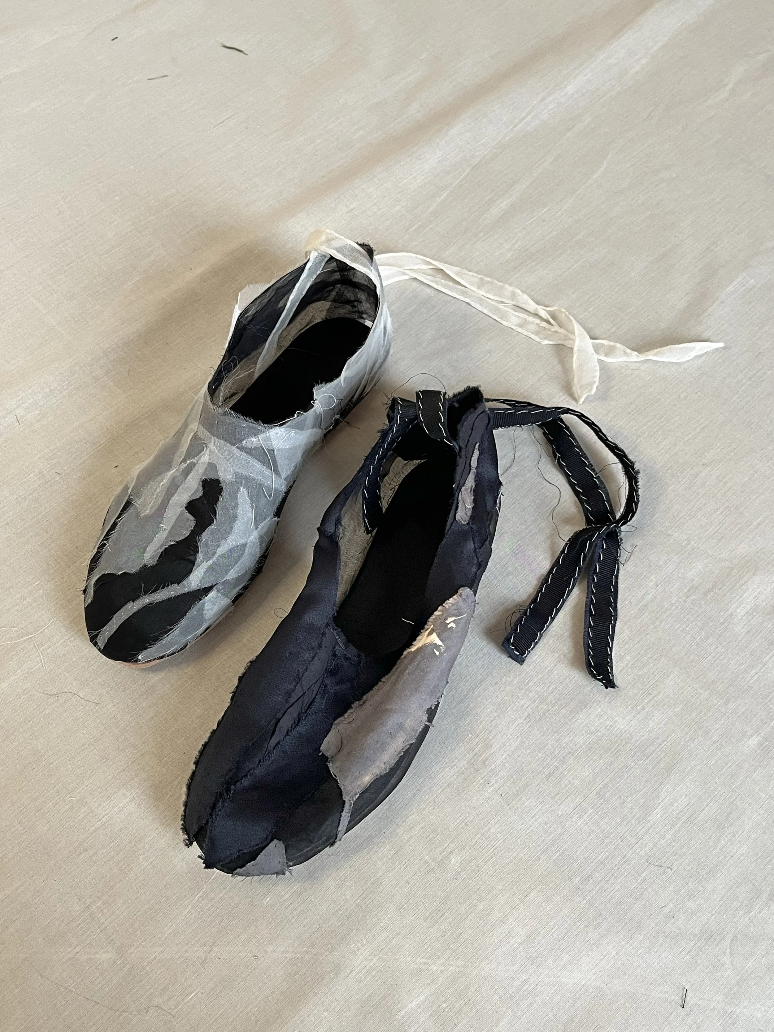 "Watercolour" ballerina shoes