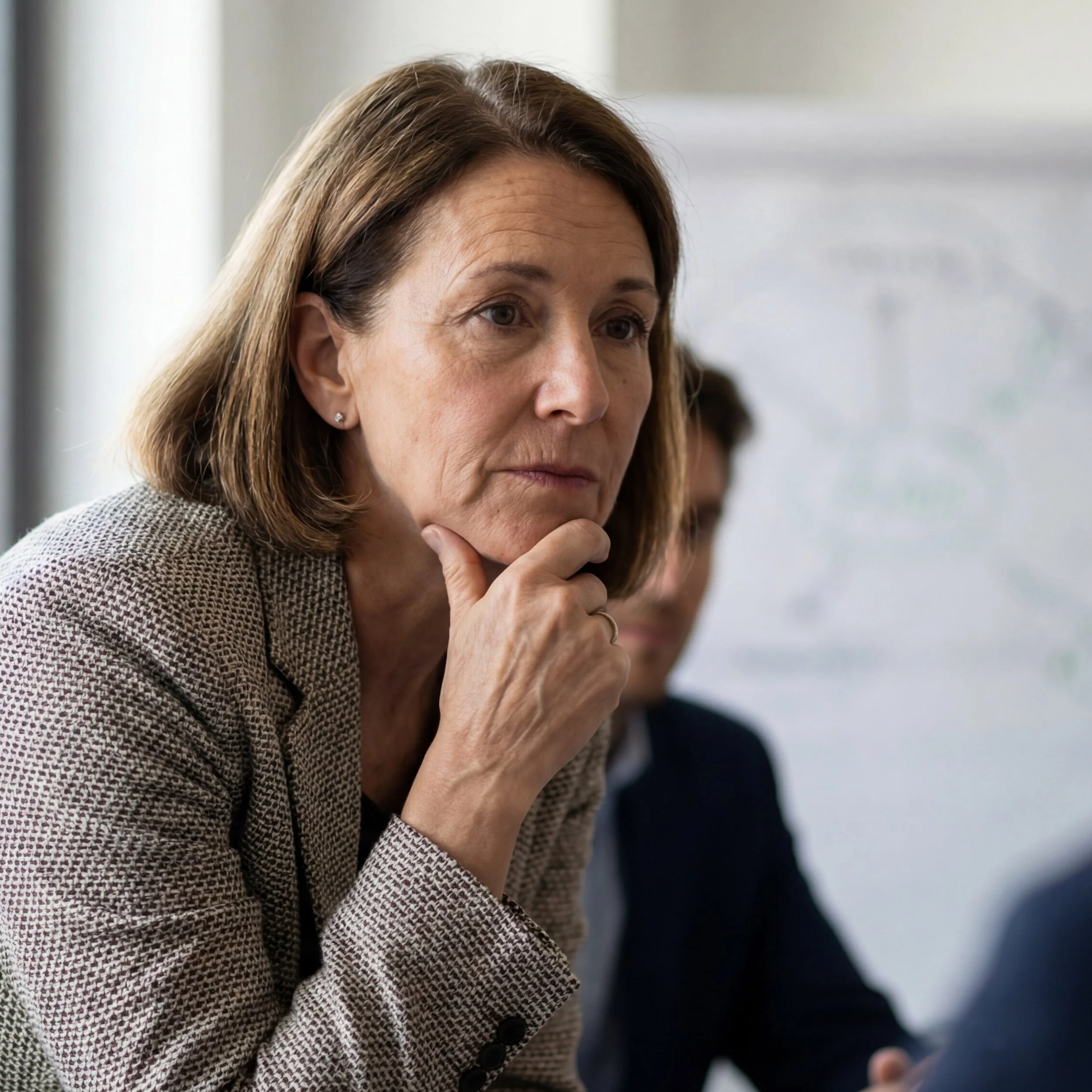 Leader reflecting during a moment of team misalignment in an organization