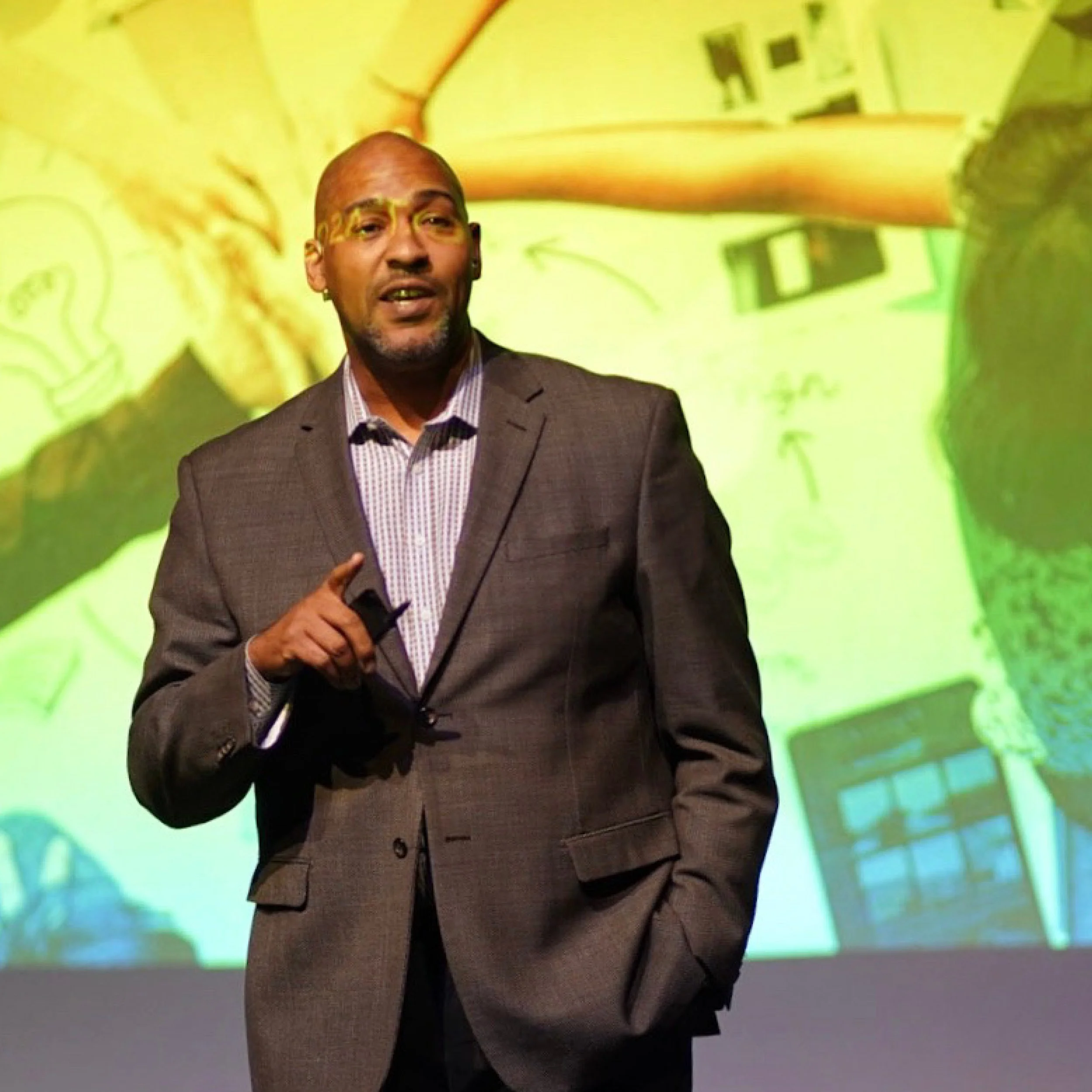 Tim Terrentine speaking at conference on inclusive leadership and organizational strategy