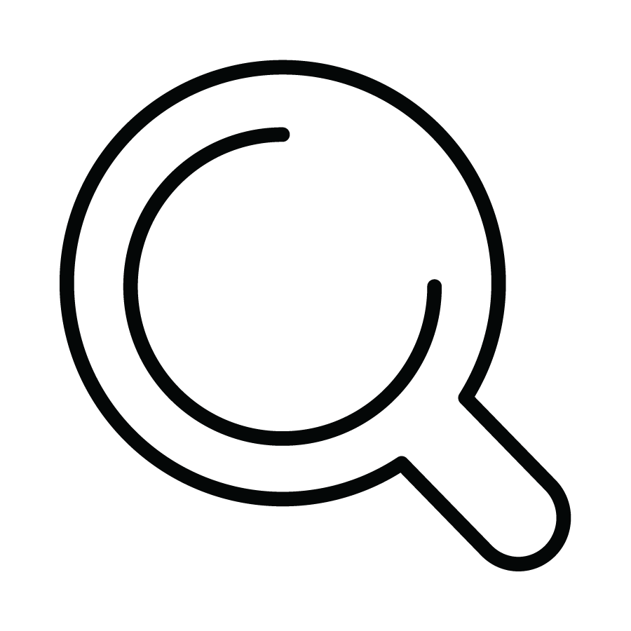 Magnifying glass icon symbolizing identifying patterns in team and leadership assessments