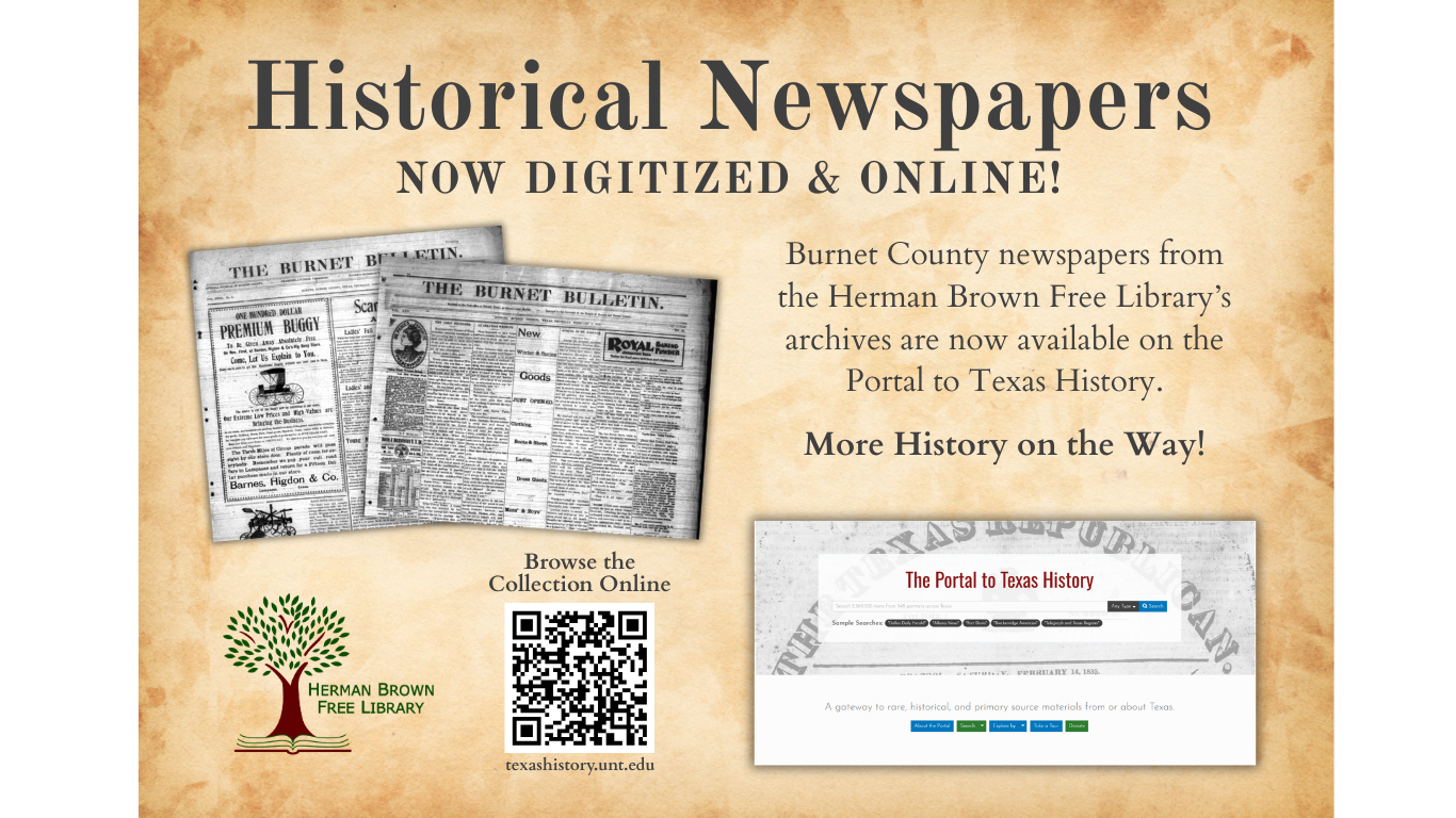 Historical Newspapers now digitized and online on the Portal to Texas History at texashistory.unt.edu