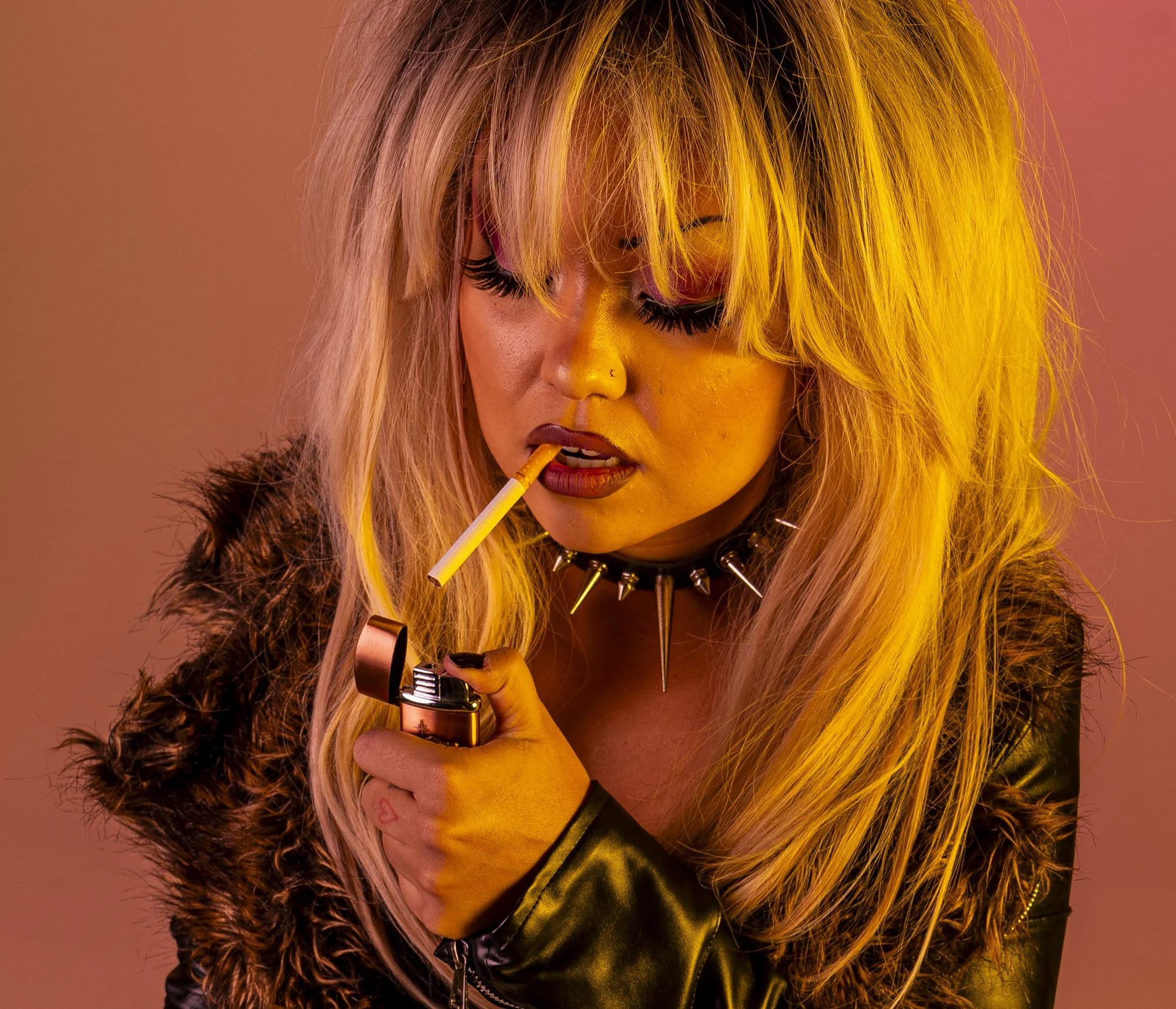 portrait, photo, color, studio, cigarette