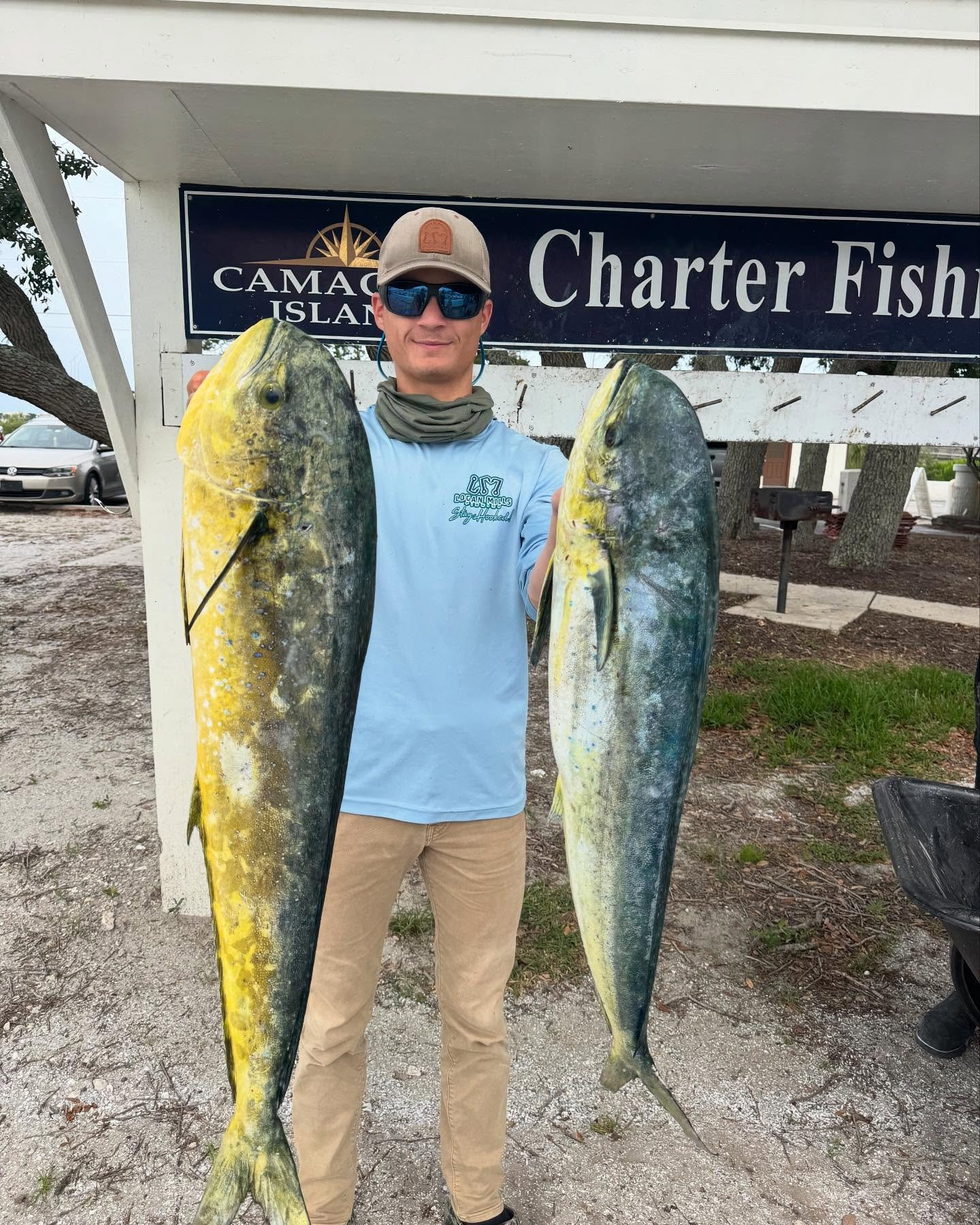 Had a different fishing trip than normal this week. I went deep sea fishing for the first time and I mean deep sea fishing. We went 80 miles off shore and it was definitely different than lake Murray. We caught some cool fish like Mahi Mahi. Which wa