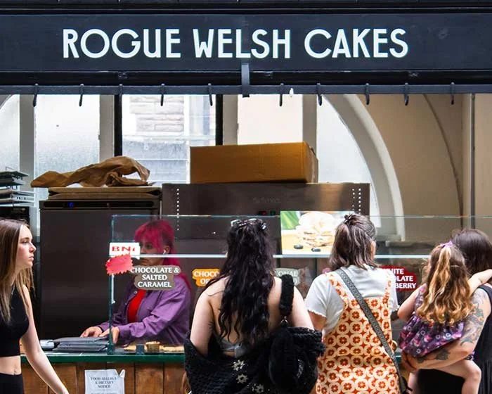 Shoppers at our Newport Market Stall