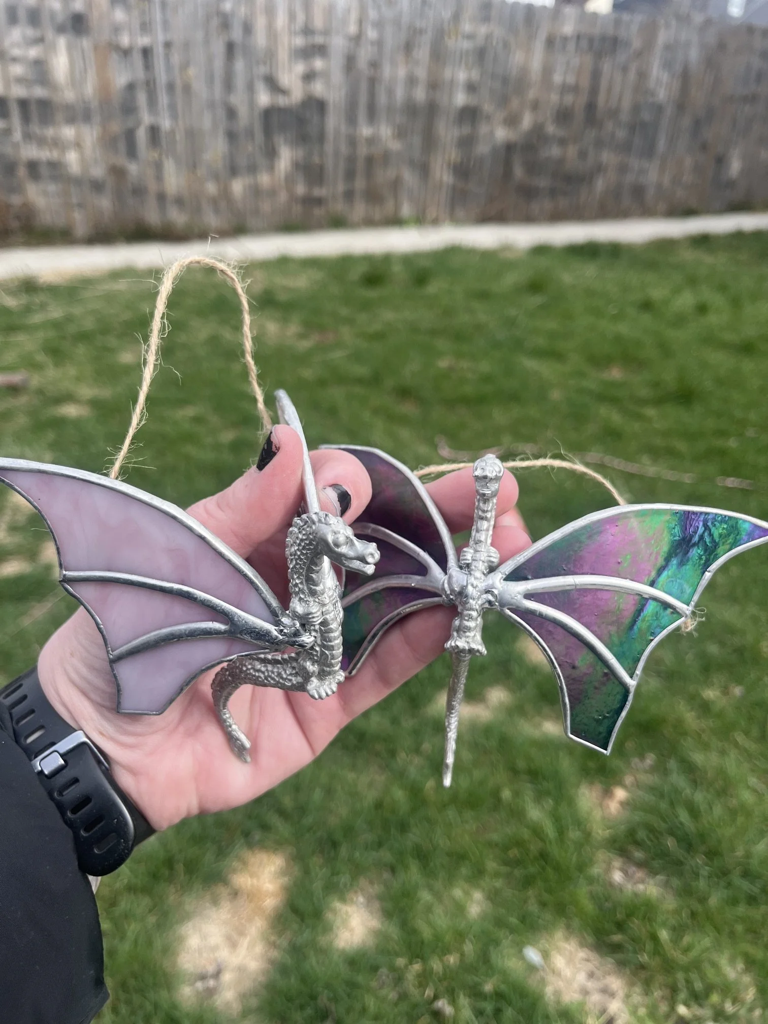 3D dragon stained glass