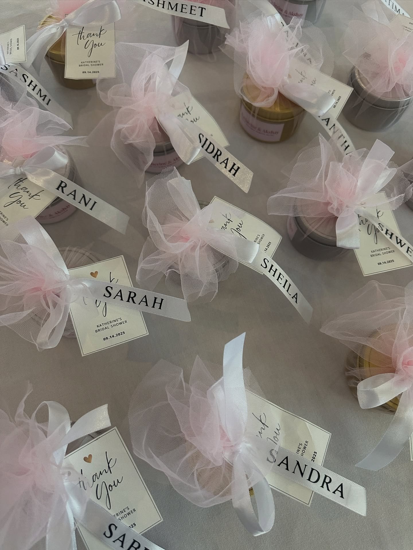A beautiful touch of light for a beautiful celebration. Thank you Katherine for choosing Simple Ritual to be part of your bridal shower&mdash;it was an honor to create these candles for such a special day. 💕✨