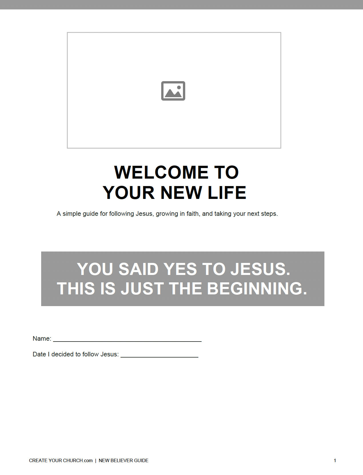 Download our free New Believer Guide for churches, designed to help new Christians understand their faith, grow closer to Jesus, read the Bible, pray, connect with the church, and take their next steps as followers of Christ.