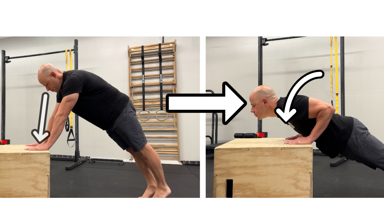 person demonstrating correct push up technique