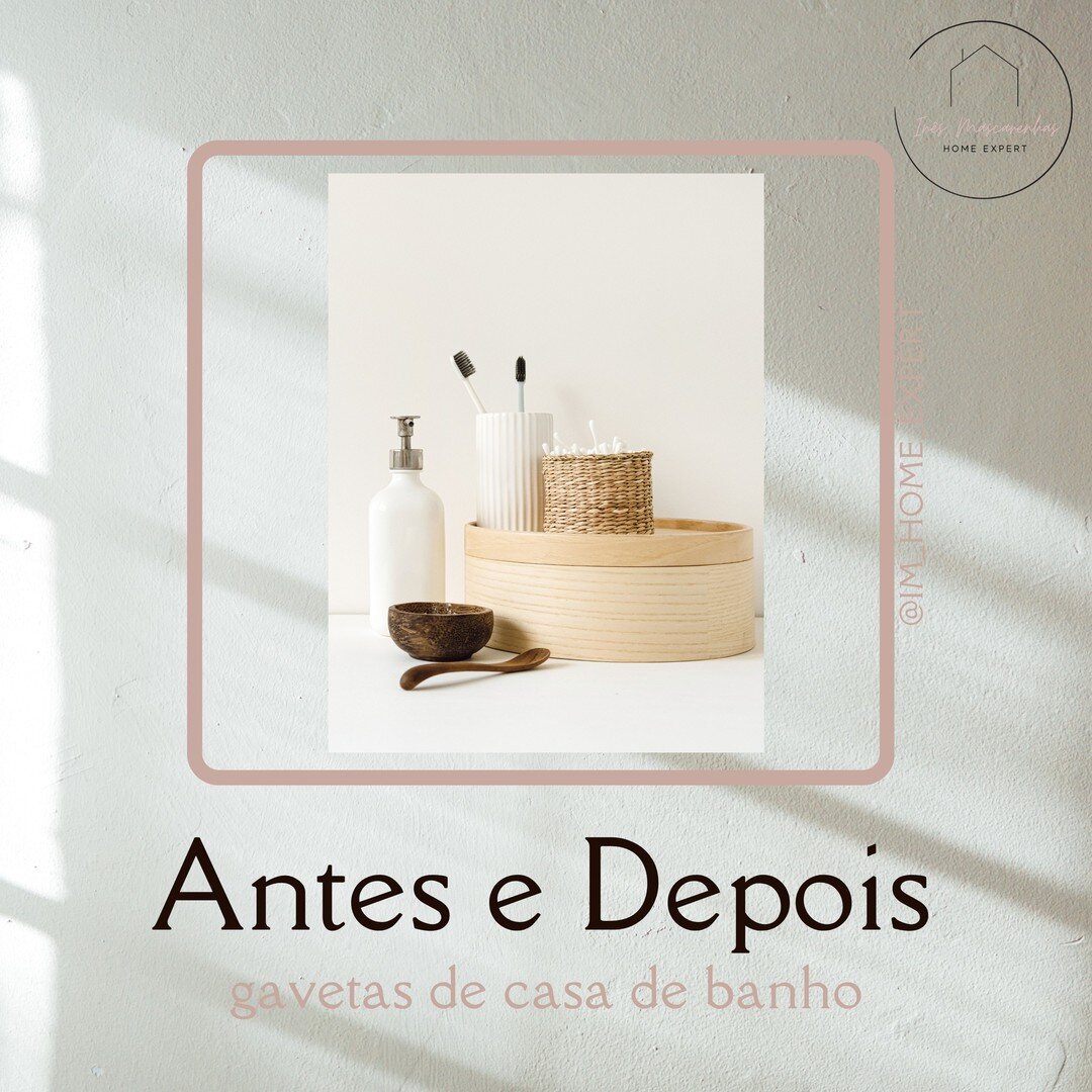 O que acham deste Antes e Depois de organiza&ccedil;&atilde;o de casa de banho? 🧼

Que objectos t&ecirc;m mais dificuldade em organizar nas vossas casas de banho? 🛁

Partilhem connosco nos coment&aacute;rios! ✏️

 #antesedepois #personalorganizer #