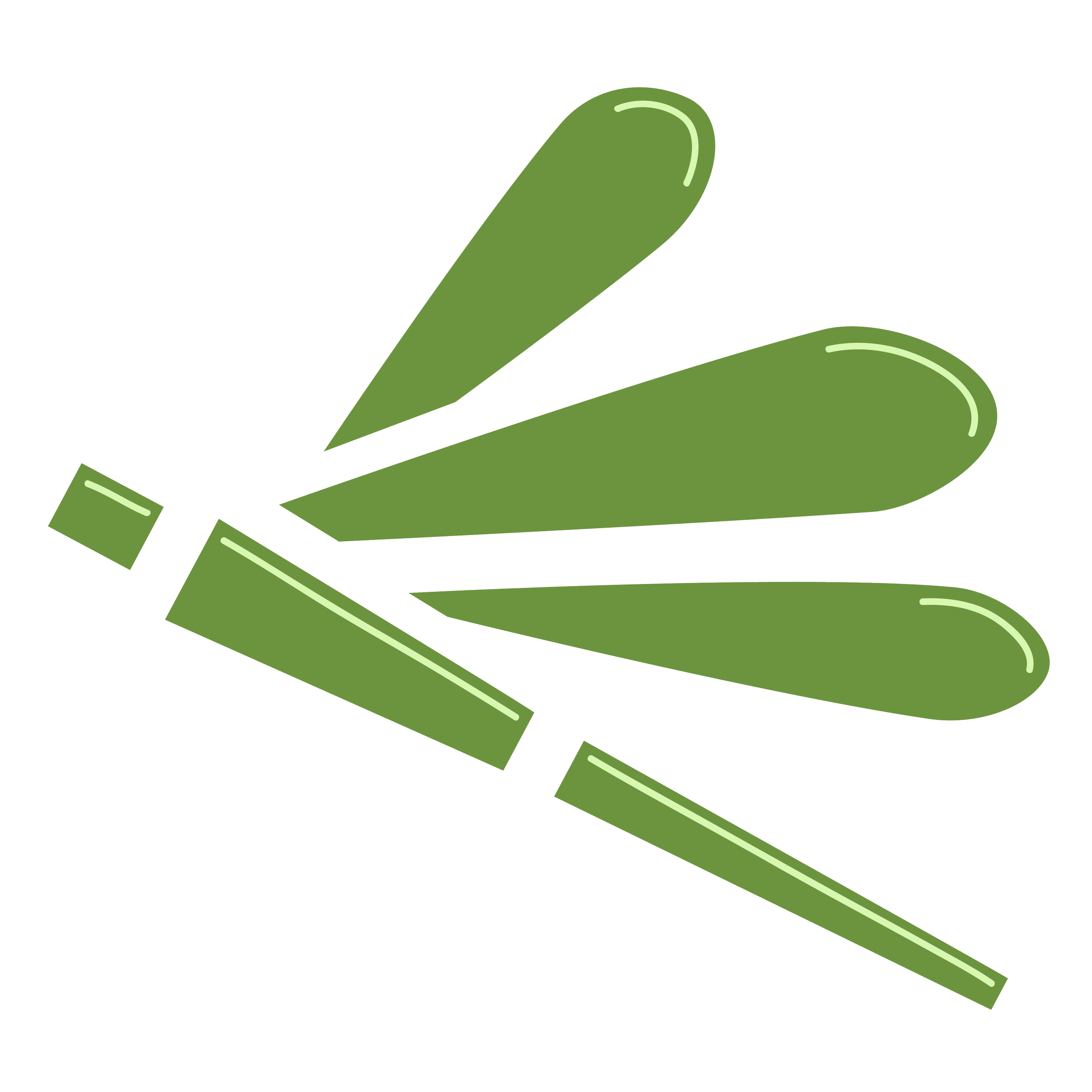 Illustration of a green lacewing fly, facing left.