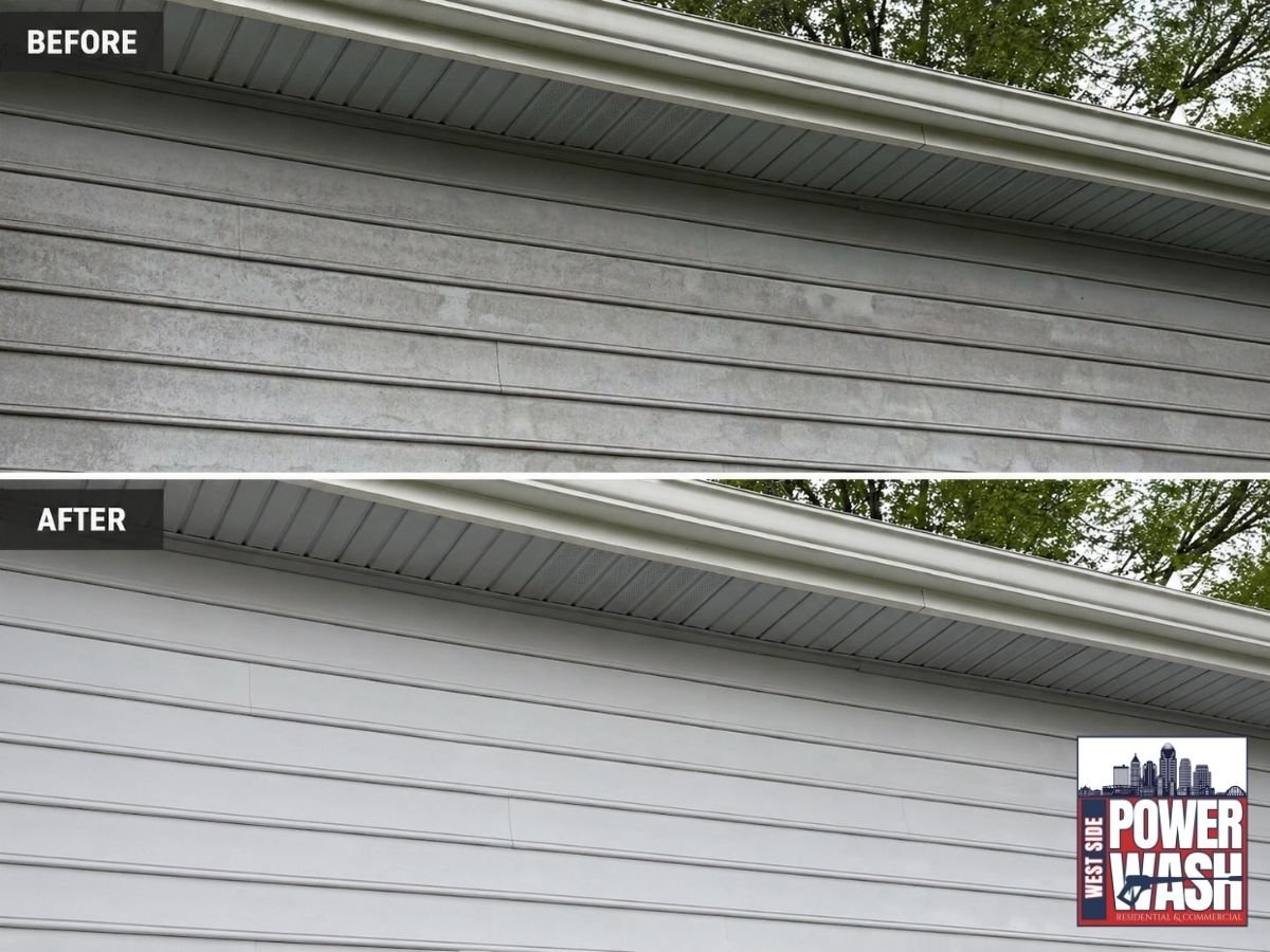 Power Wash Results in Cincinnati, Ohio: Real Exterior House Cleaning on the West Side