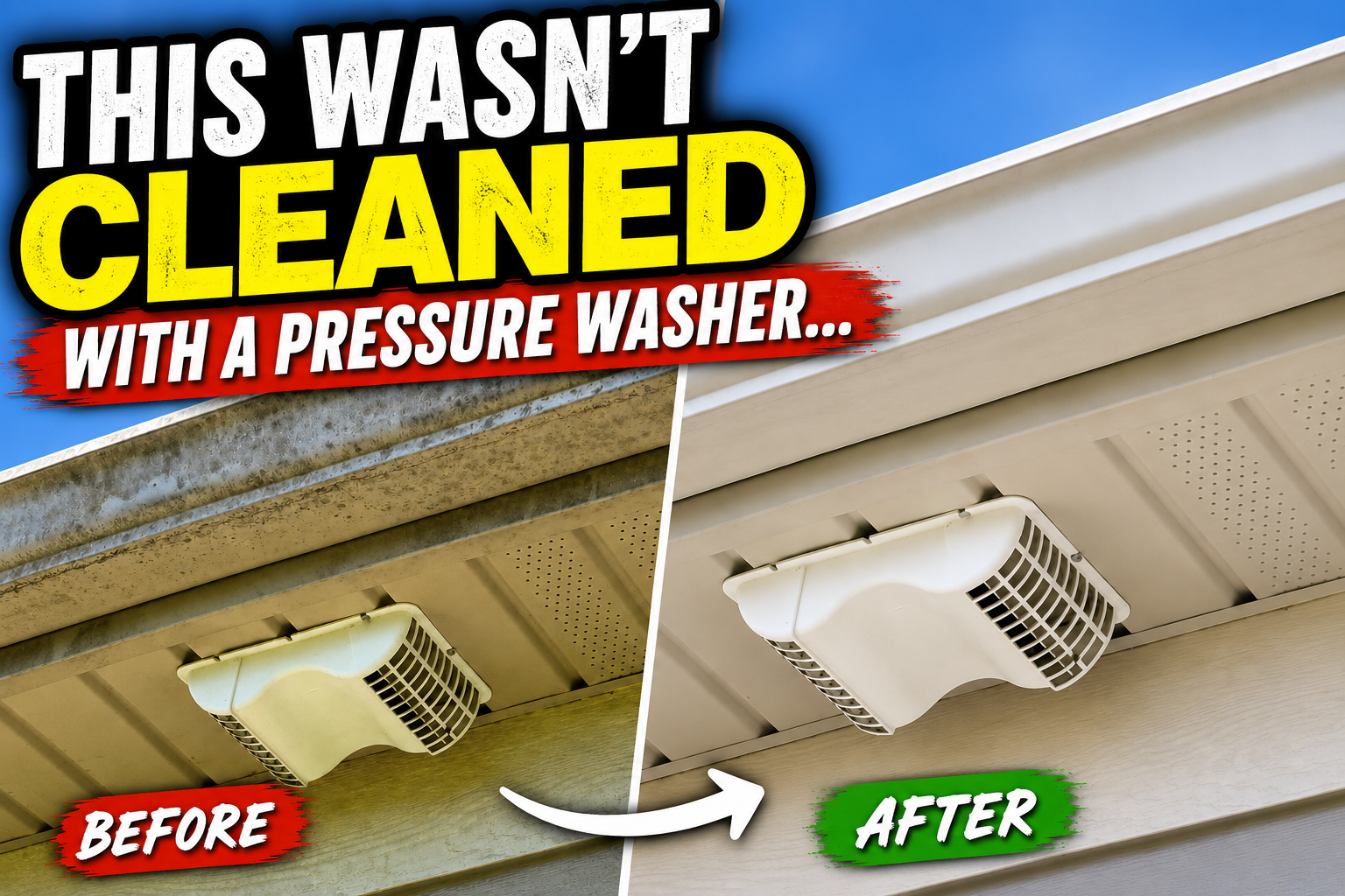 This Wasn't Cleaned With a Pressure Washer: The Truth About Soft Washing Your Home in Cincinnati, Ohio