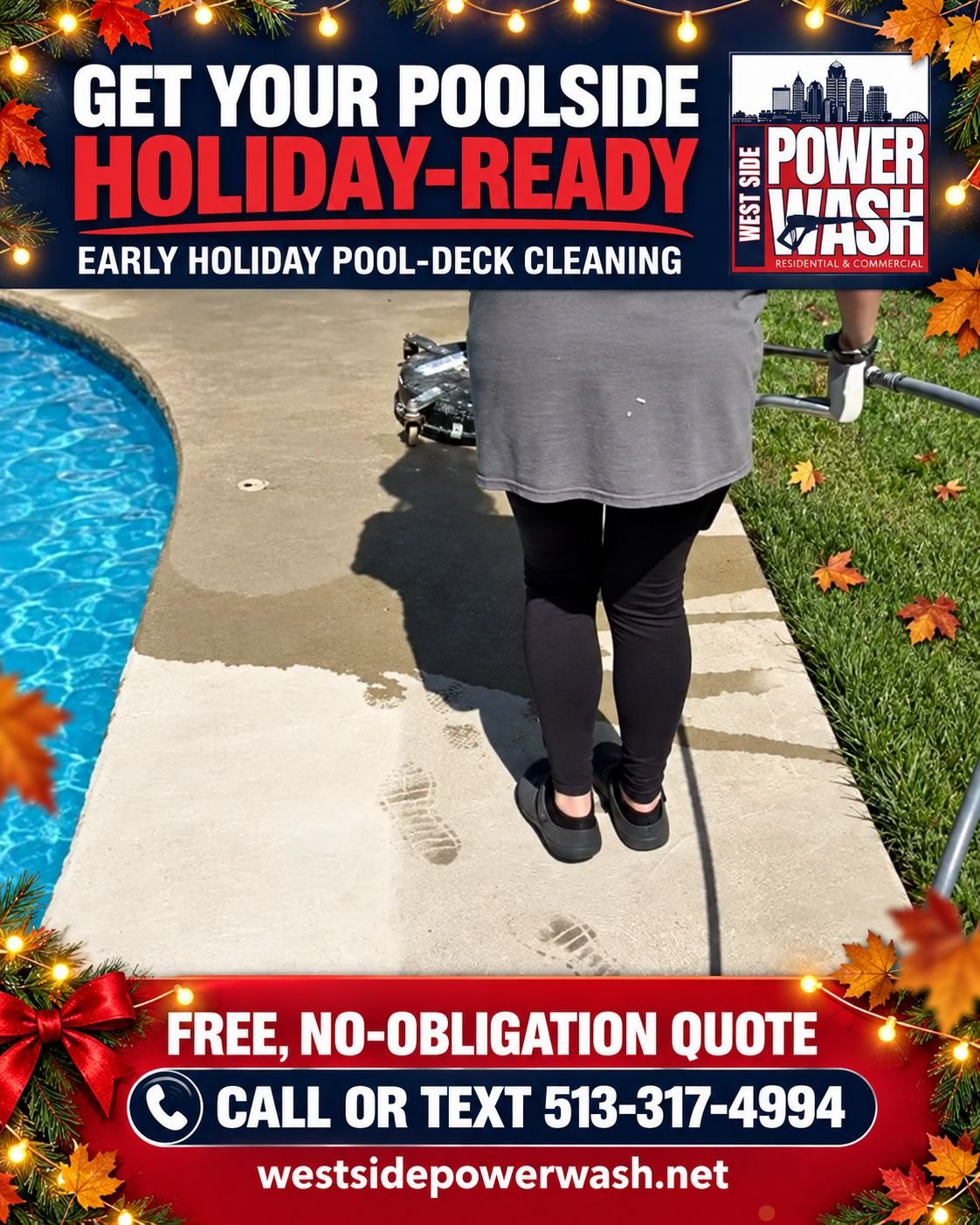 Pool Deck Cleaning in Cincinnati: Get Your Poolside Area Holiday-Ready